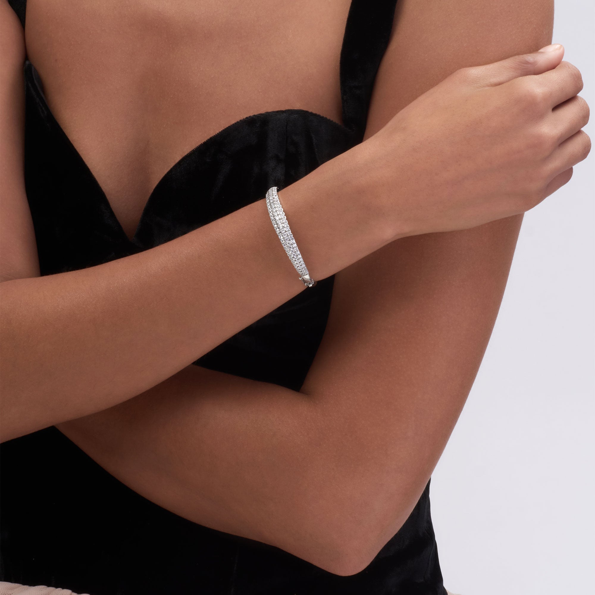 Round Three Row Bangle