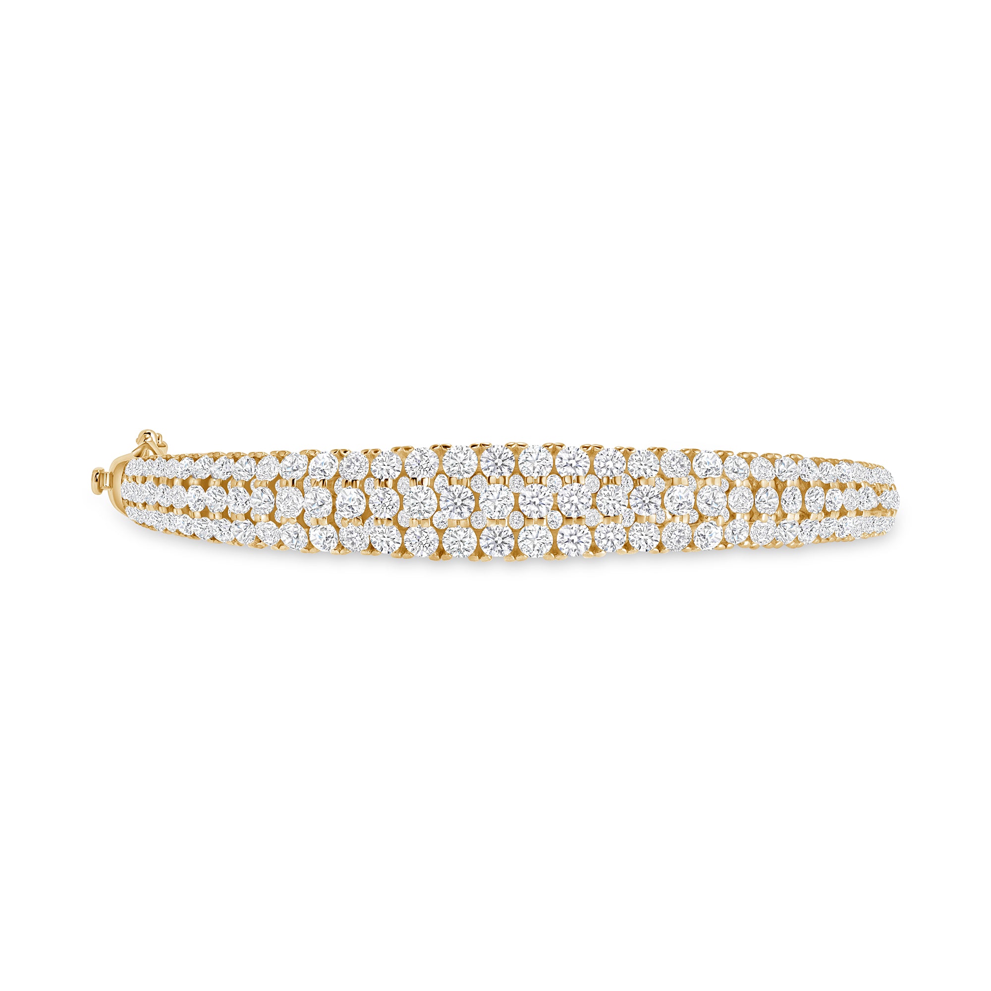 Round Three Row Bangle