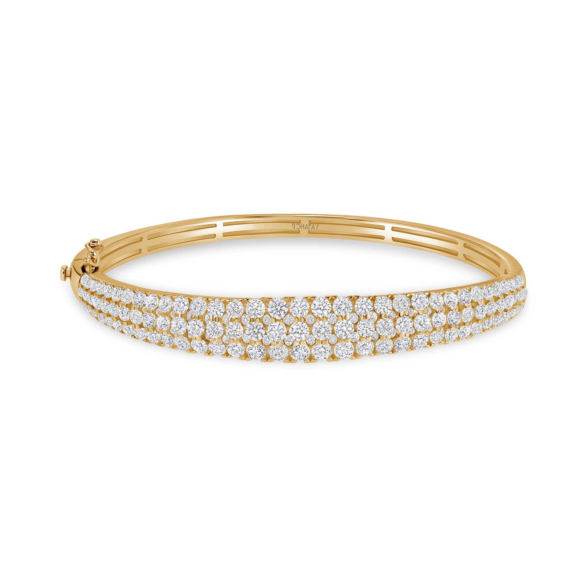 Round Three Row Bangle