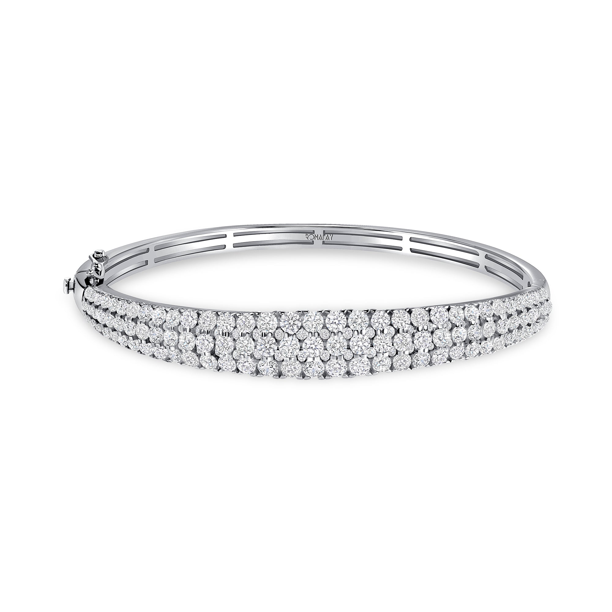 Round Three Row Bangle