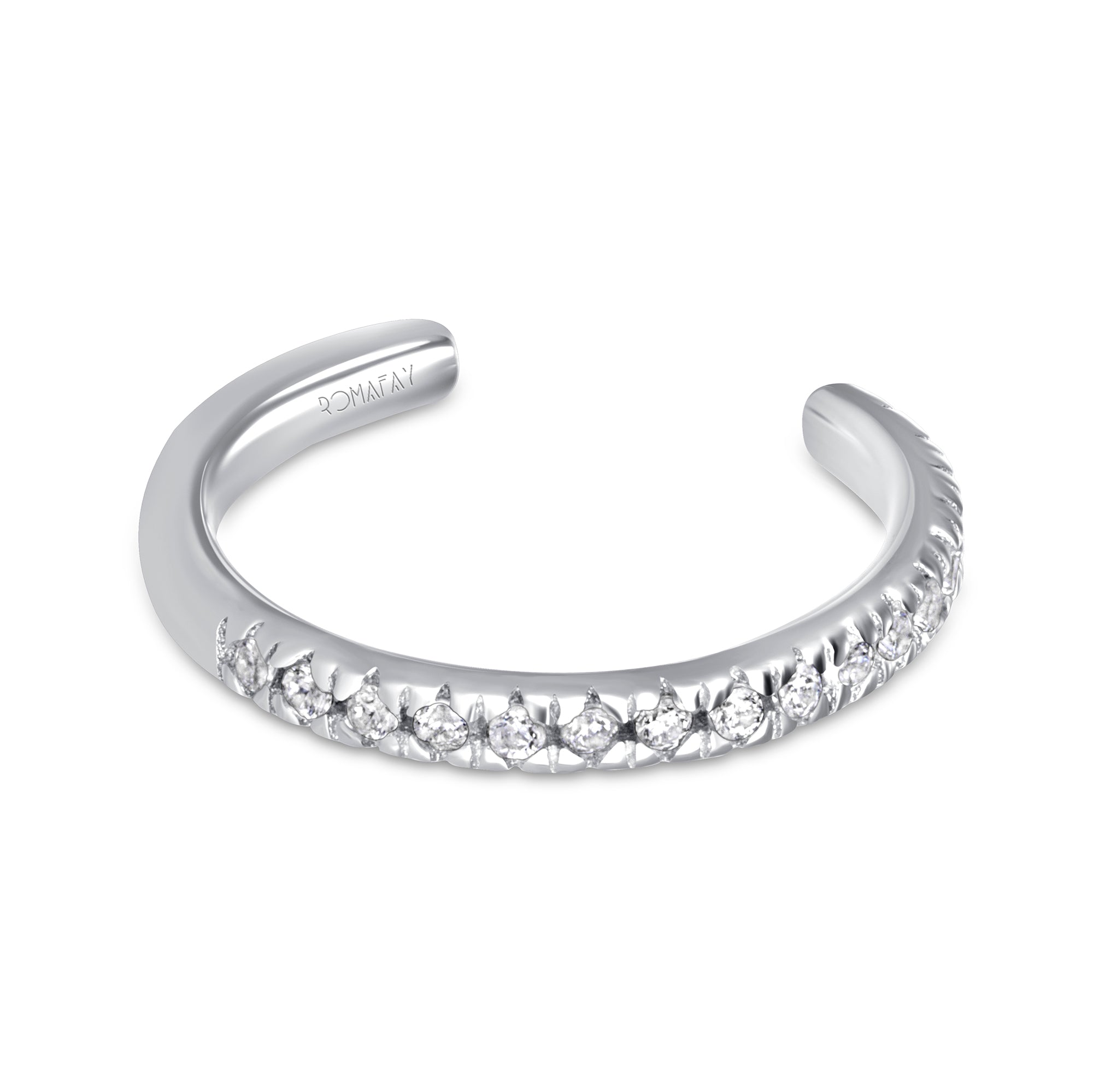 Single Row Diamond Ear Cuff
