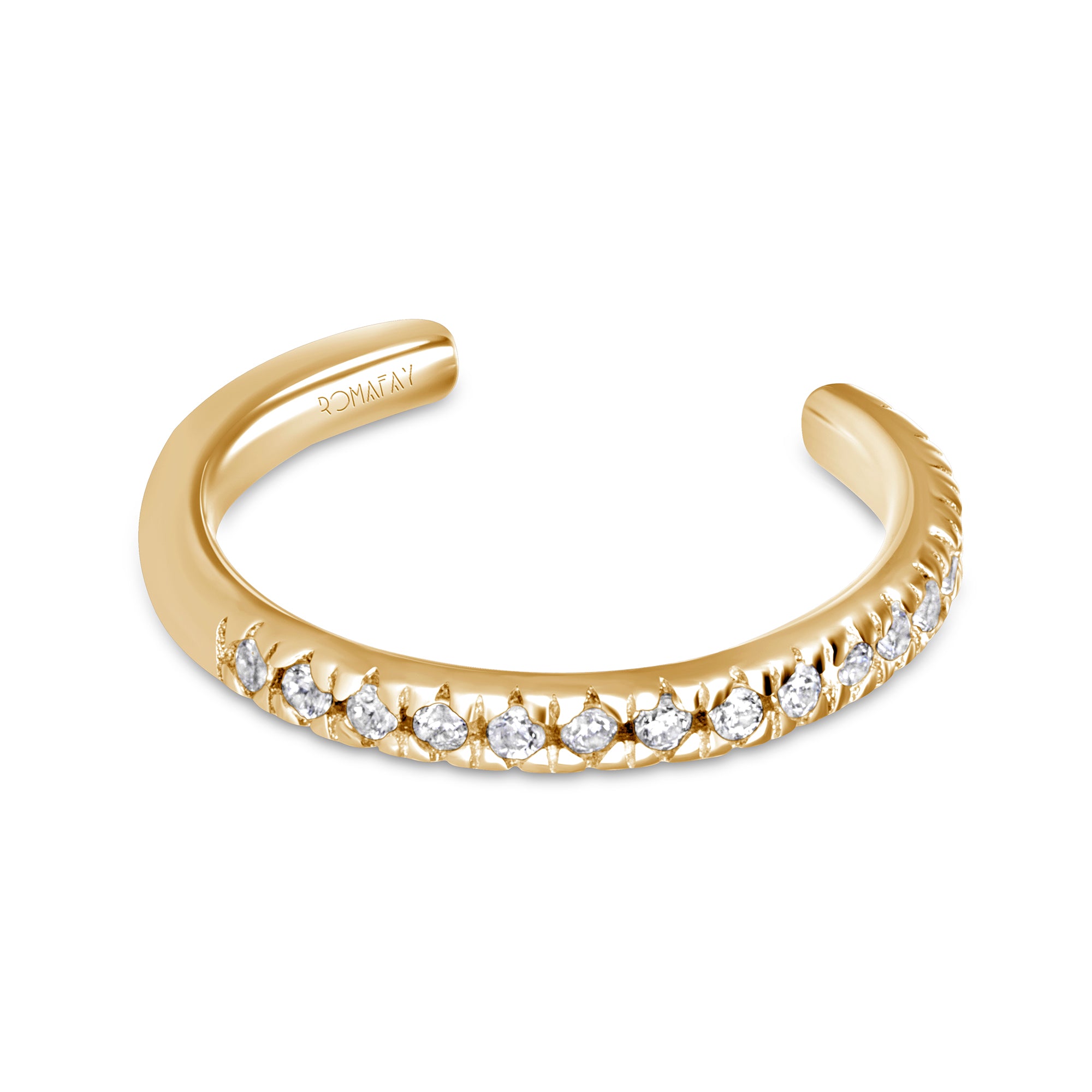 Single Row Diamond Ear Cuff
