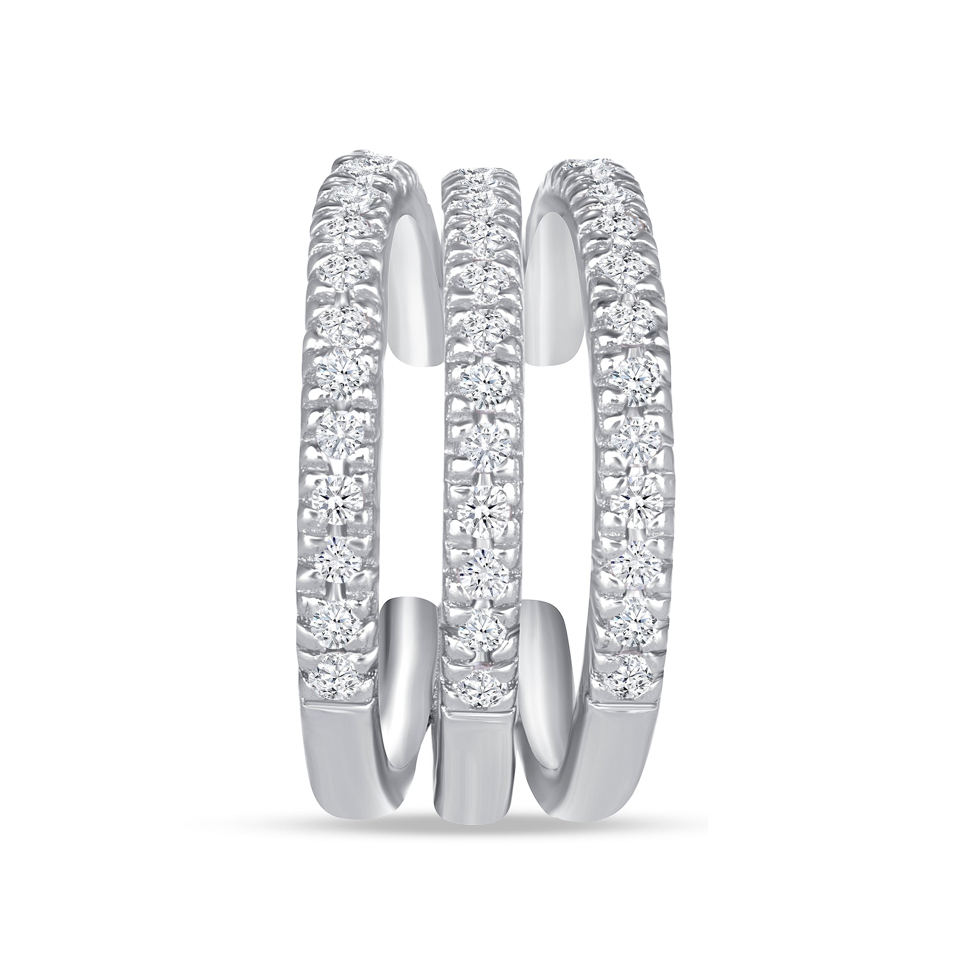 Triple Row Diamond Ear Cuff