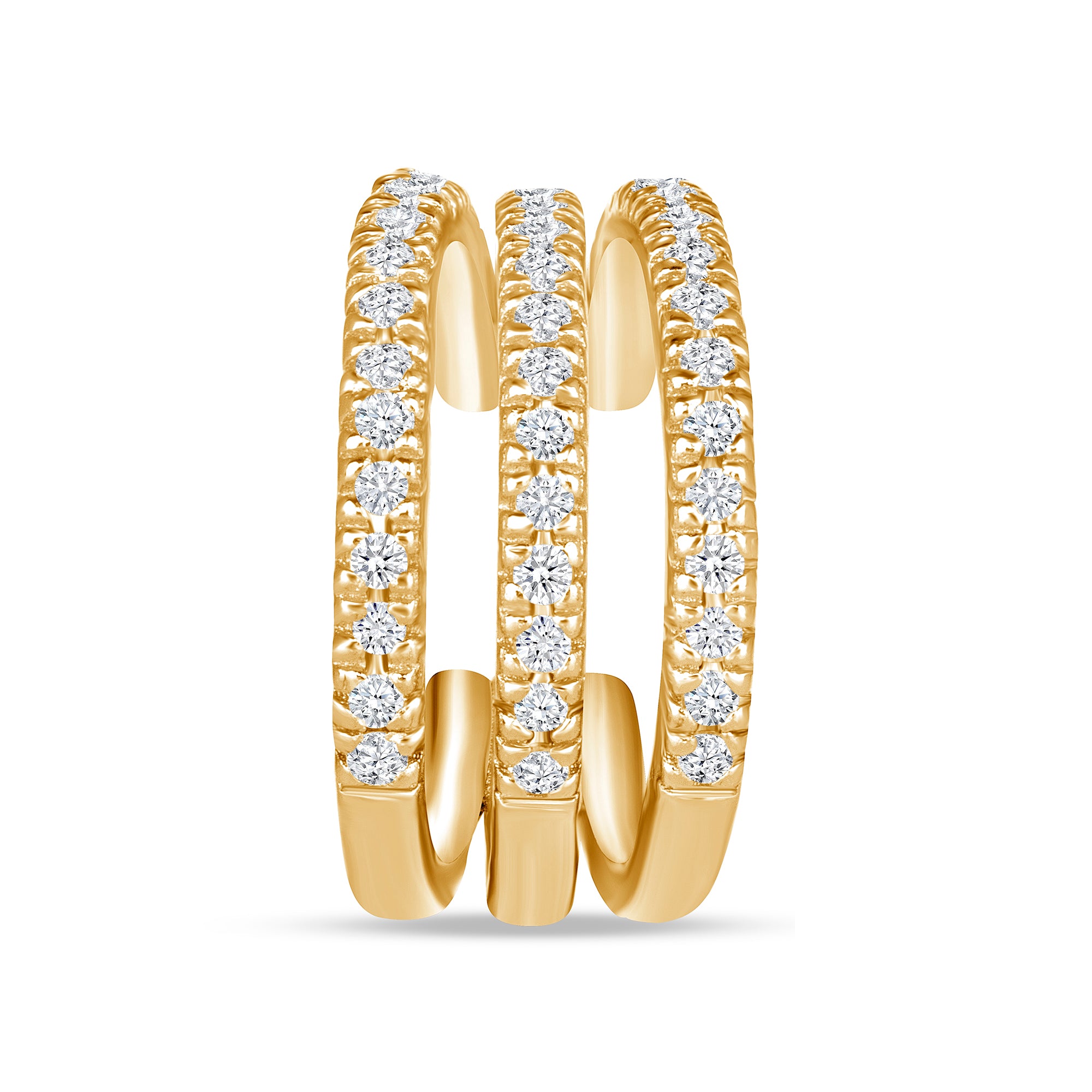 Triple Row Diamond Ear Cuff
