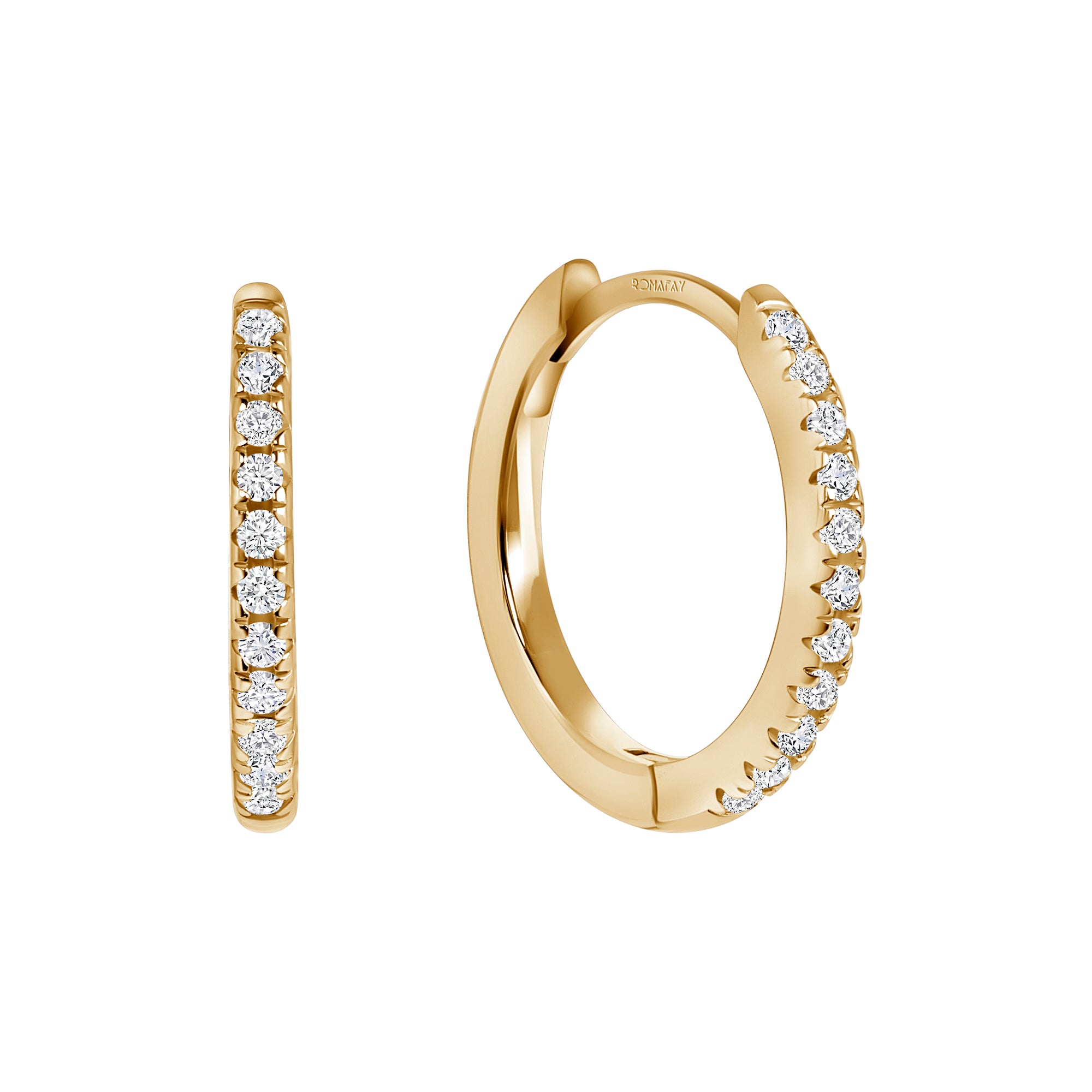 Pavé Diamond Small Hoops (15mm)