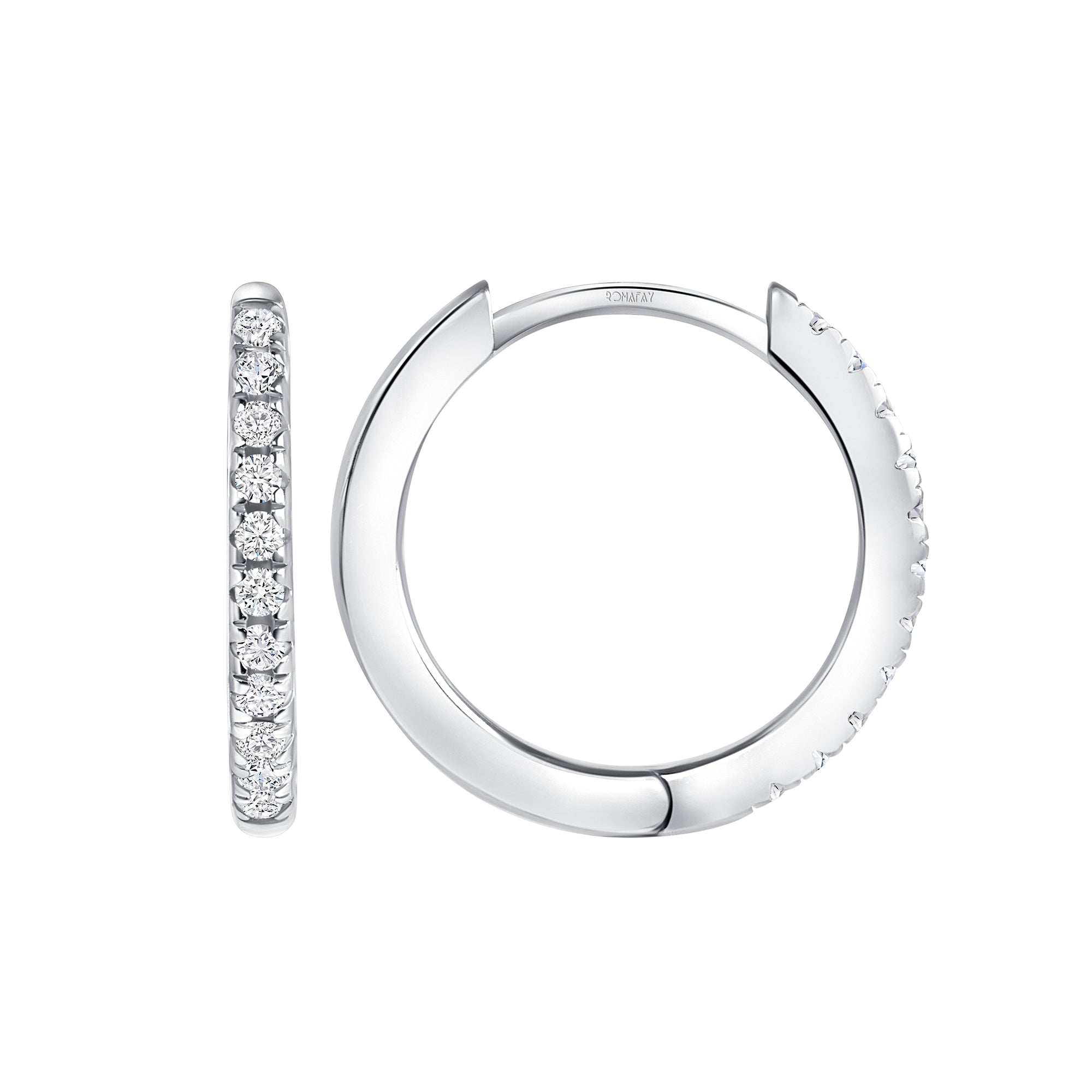 Pavé Diamond Small Hoops (15mm)