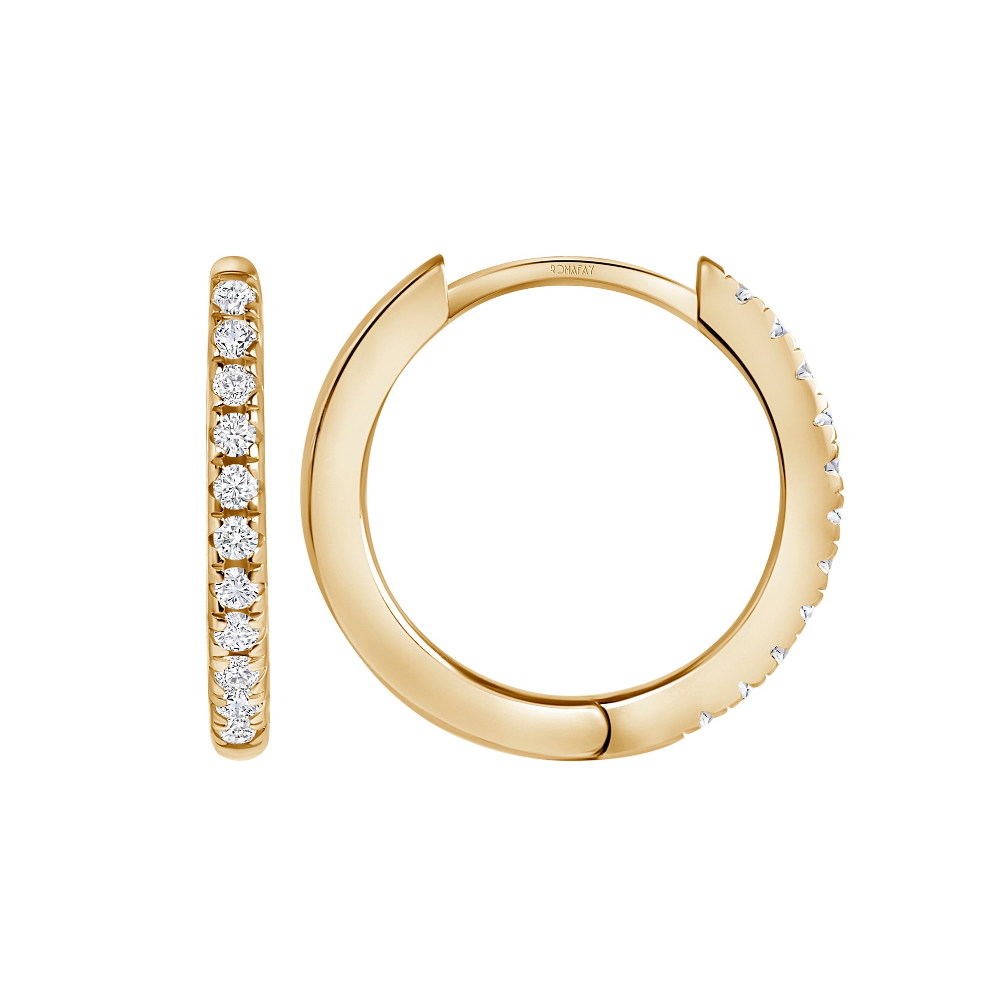 Pavé Diamond Small Hoops (15mm)
