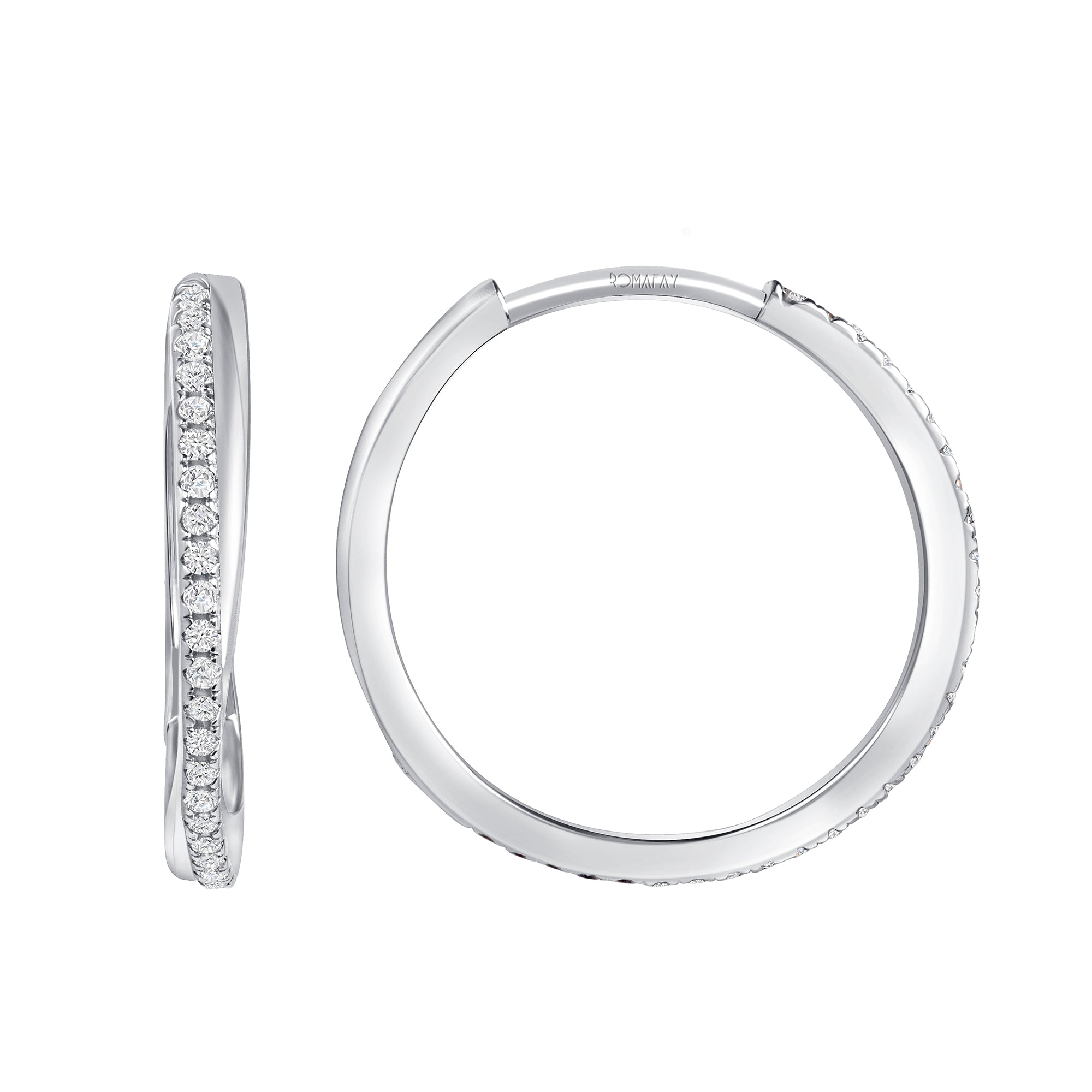 Crossover Pavé Diamond Hoops