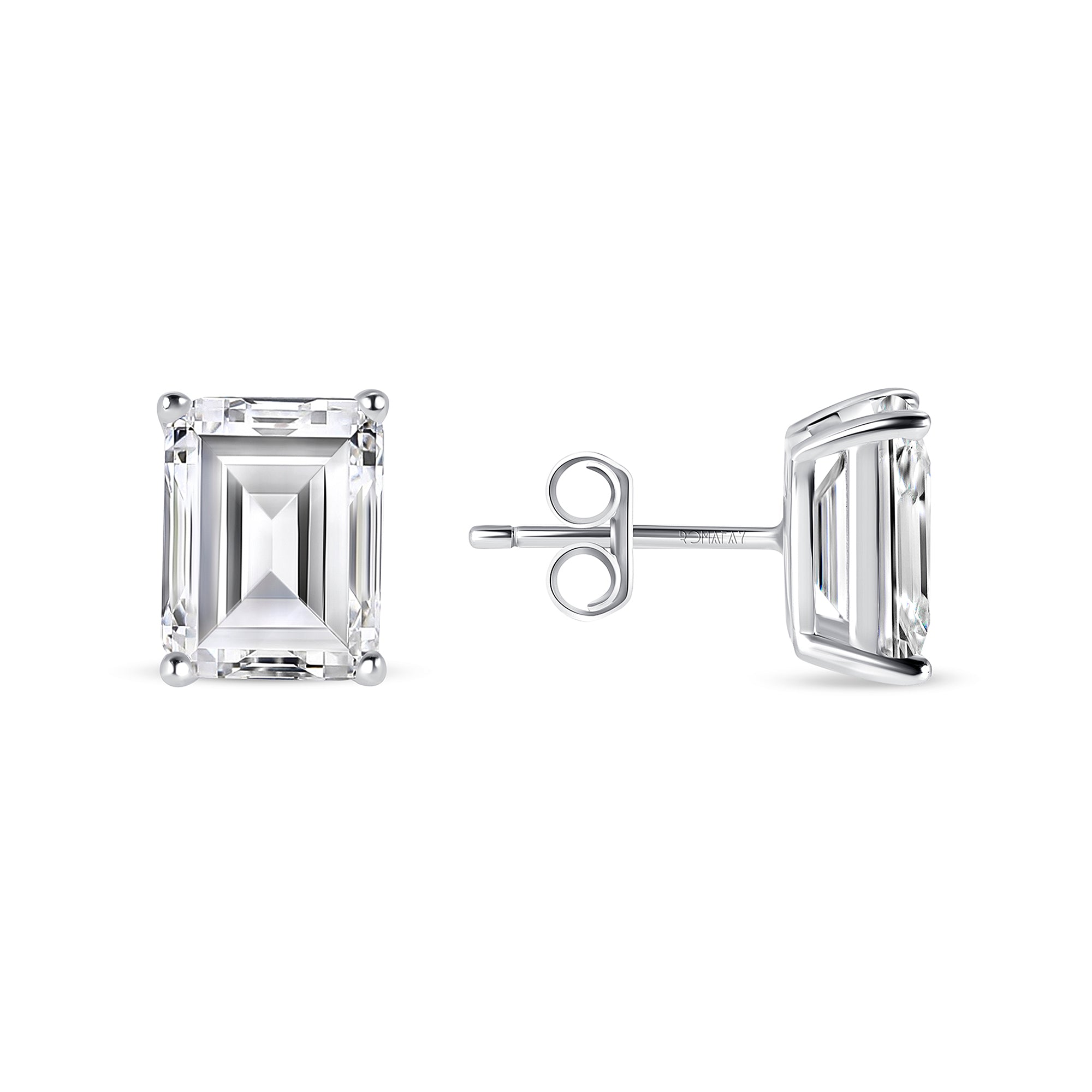 Emerald Diamond Studs (3CT)