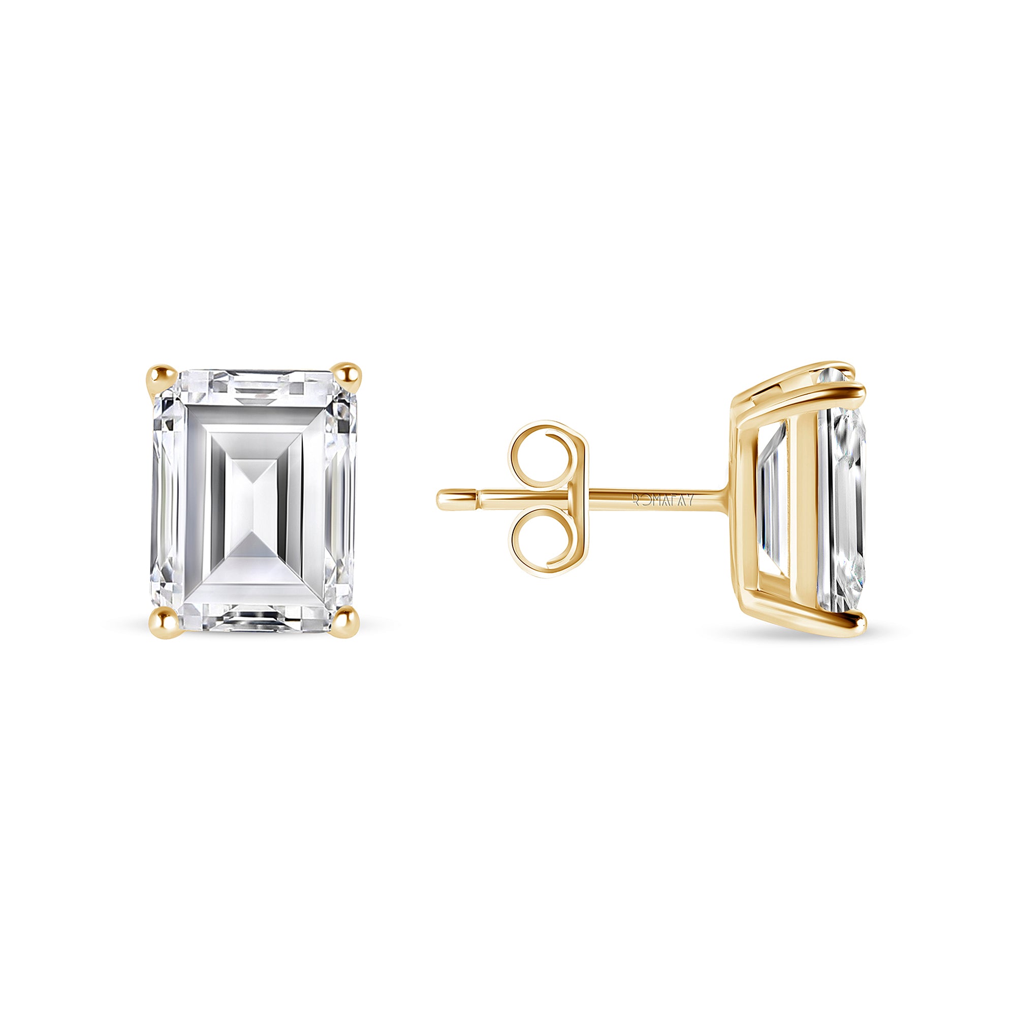 Emerald Diamond Studs (3CT)
