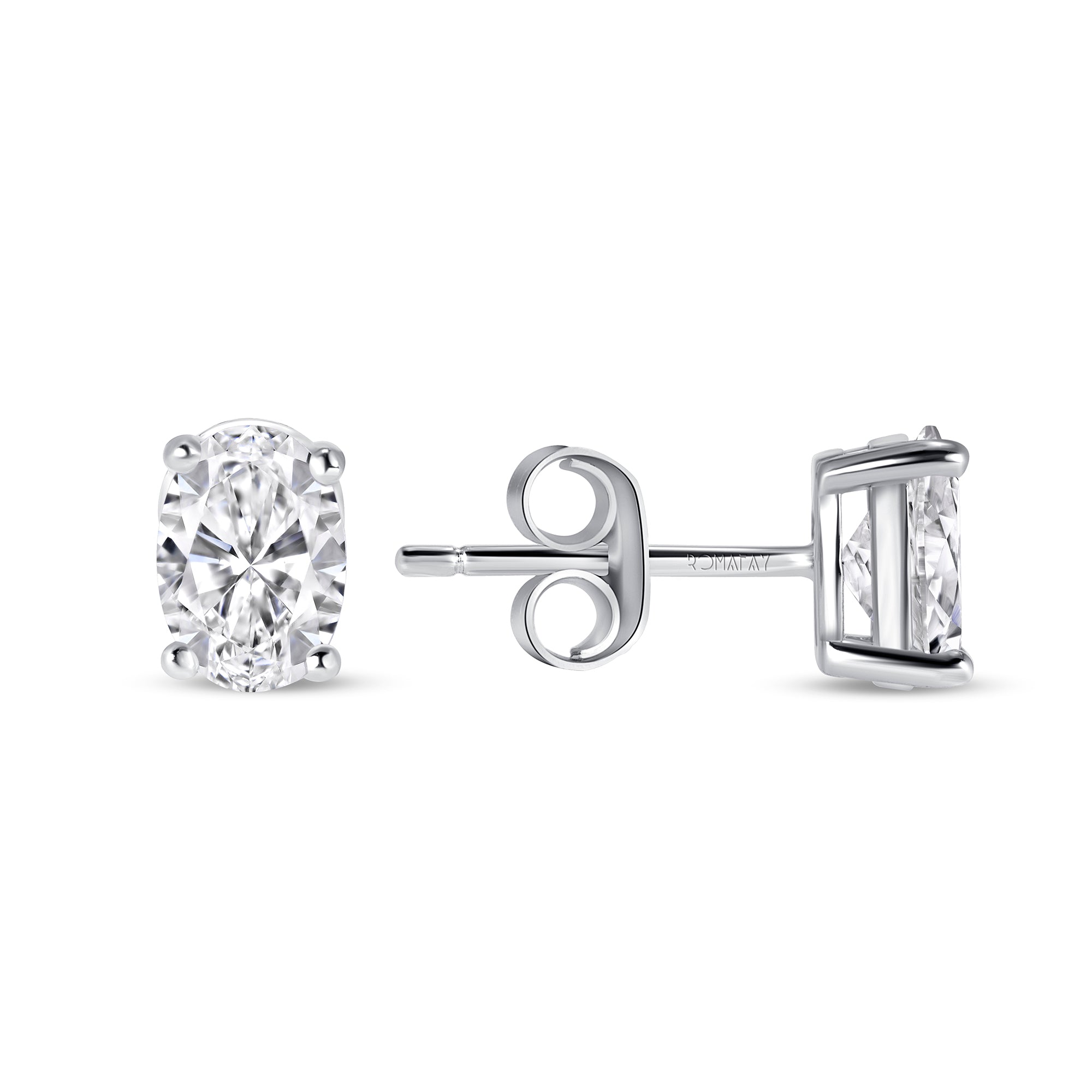 Oval Diamond Studs (1CT)