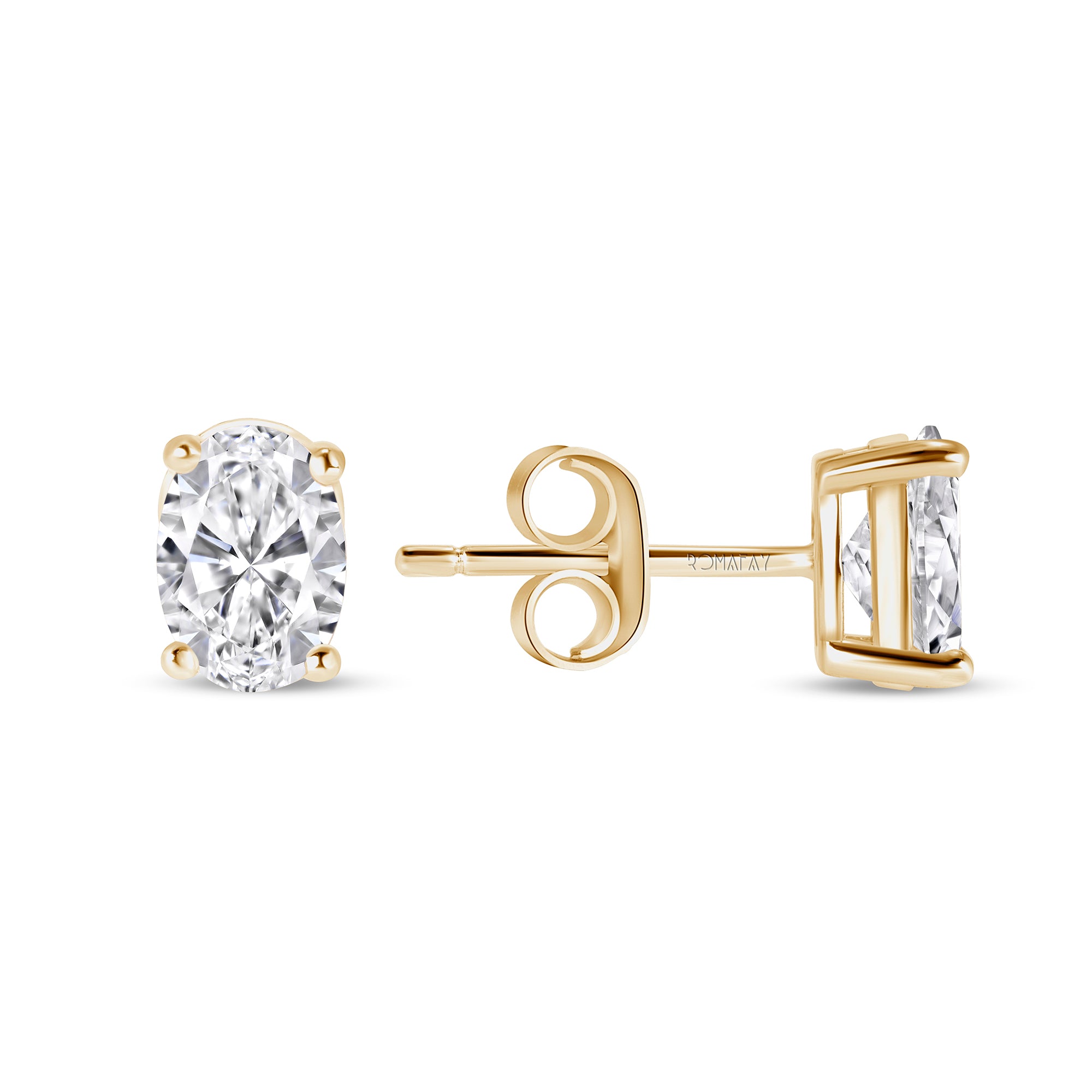 Oval Diamond Studs (1CT)