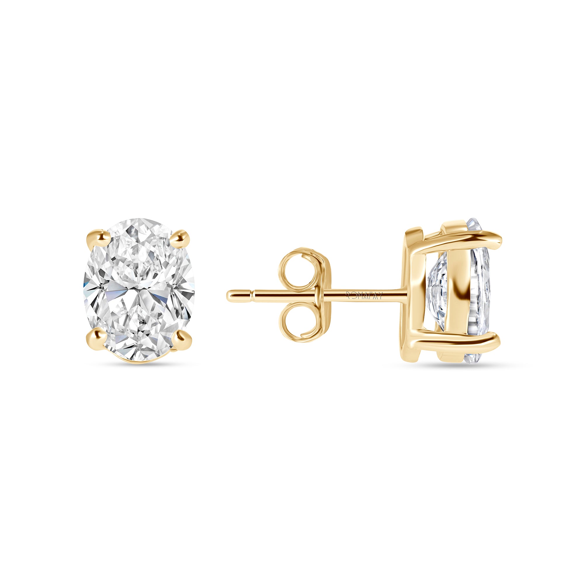 Oval Diamond Studs (4CT)