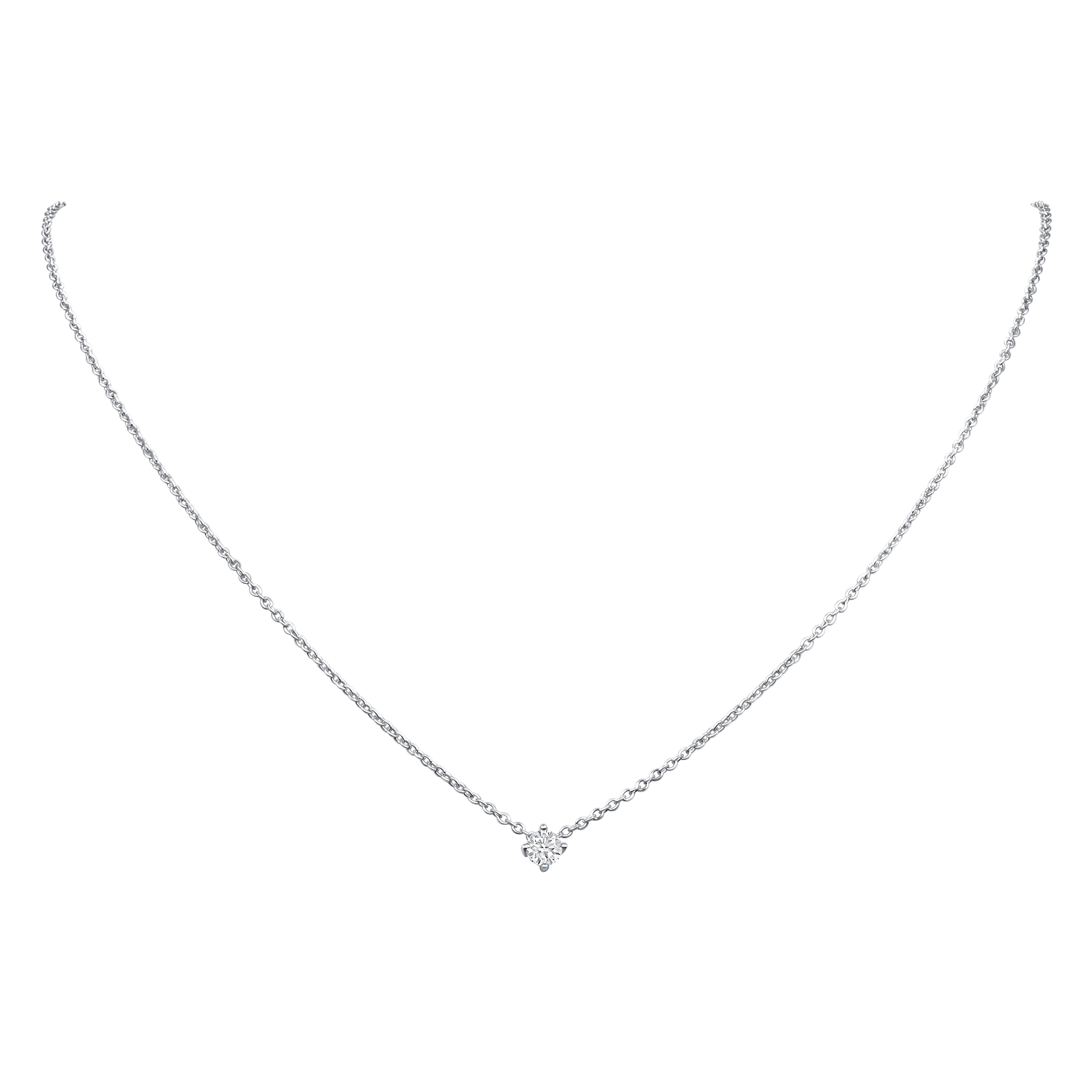 Round Solitaire Pendant Necklace (0.25CT)