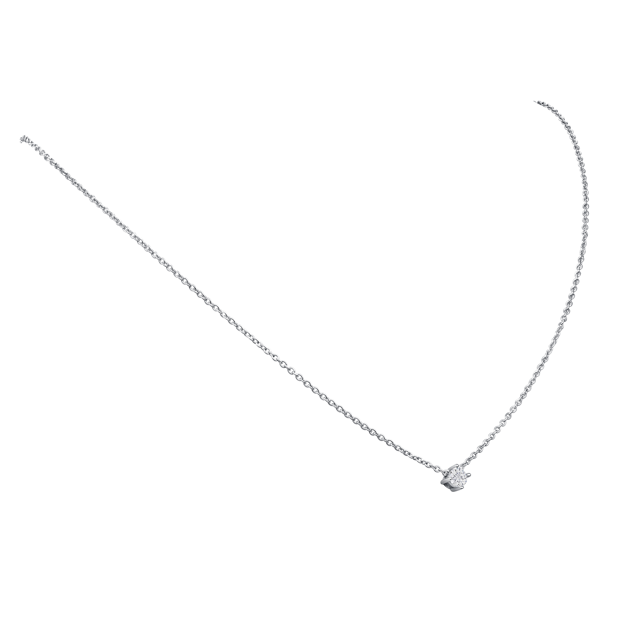 Round Solitaire Pendant Necklace (0.25CT)