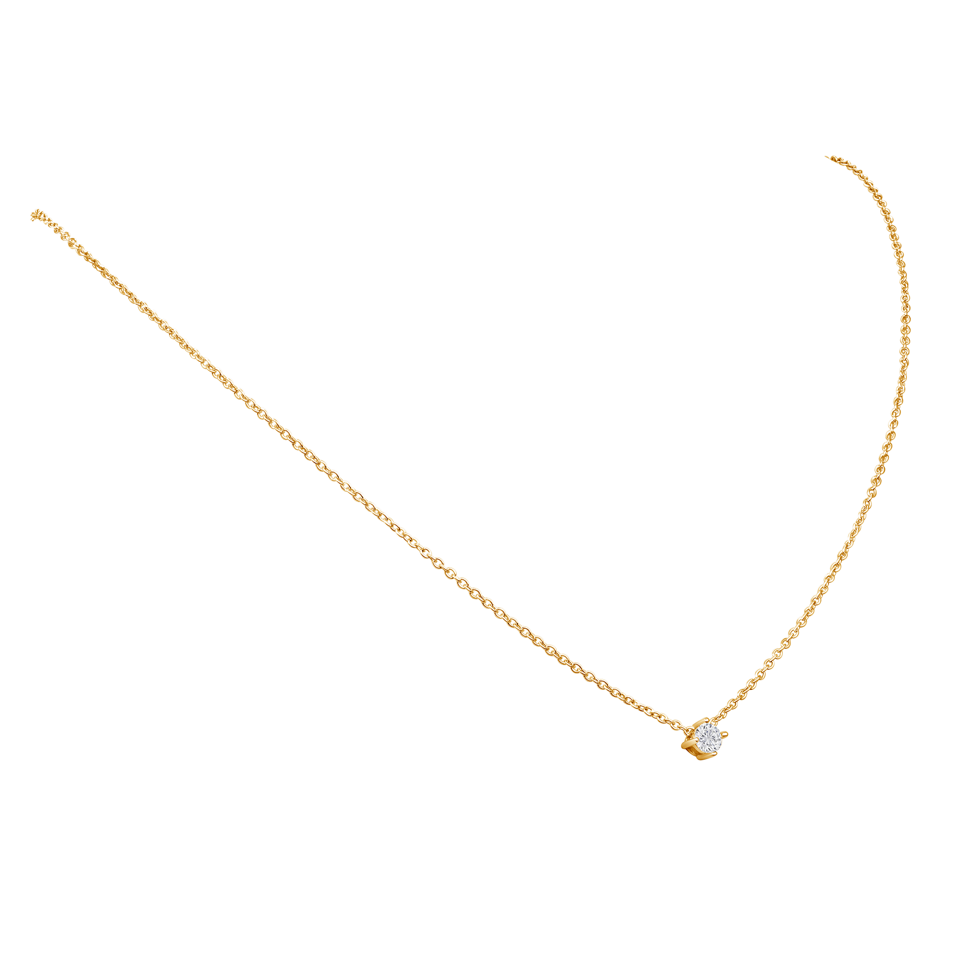 Round Solitaire Pendant Necklace (0.25CT)