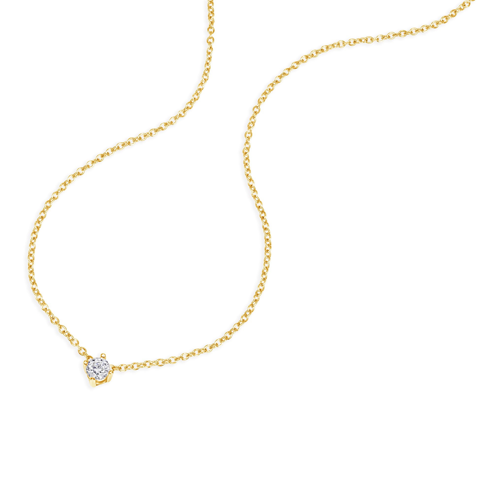 Round Solitaire Pendant Necklace (0.25CT)