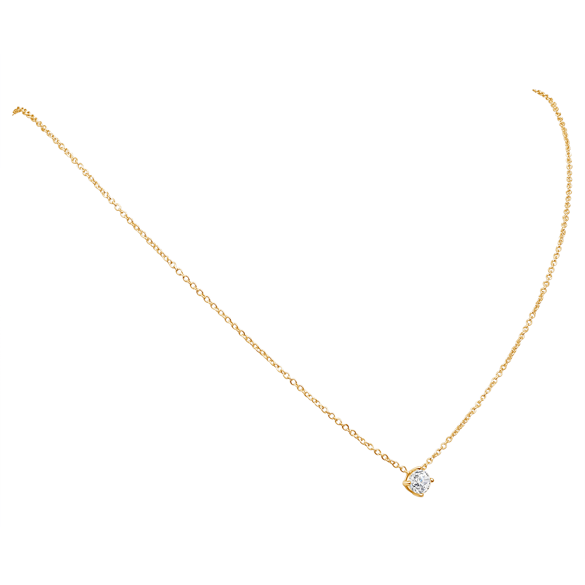 Round Solitaire Pendant Necklace (0.5CT)