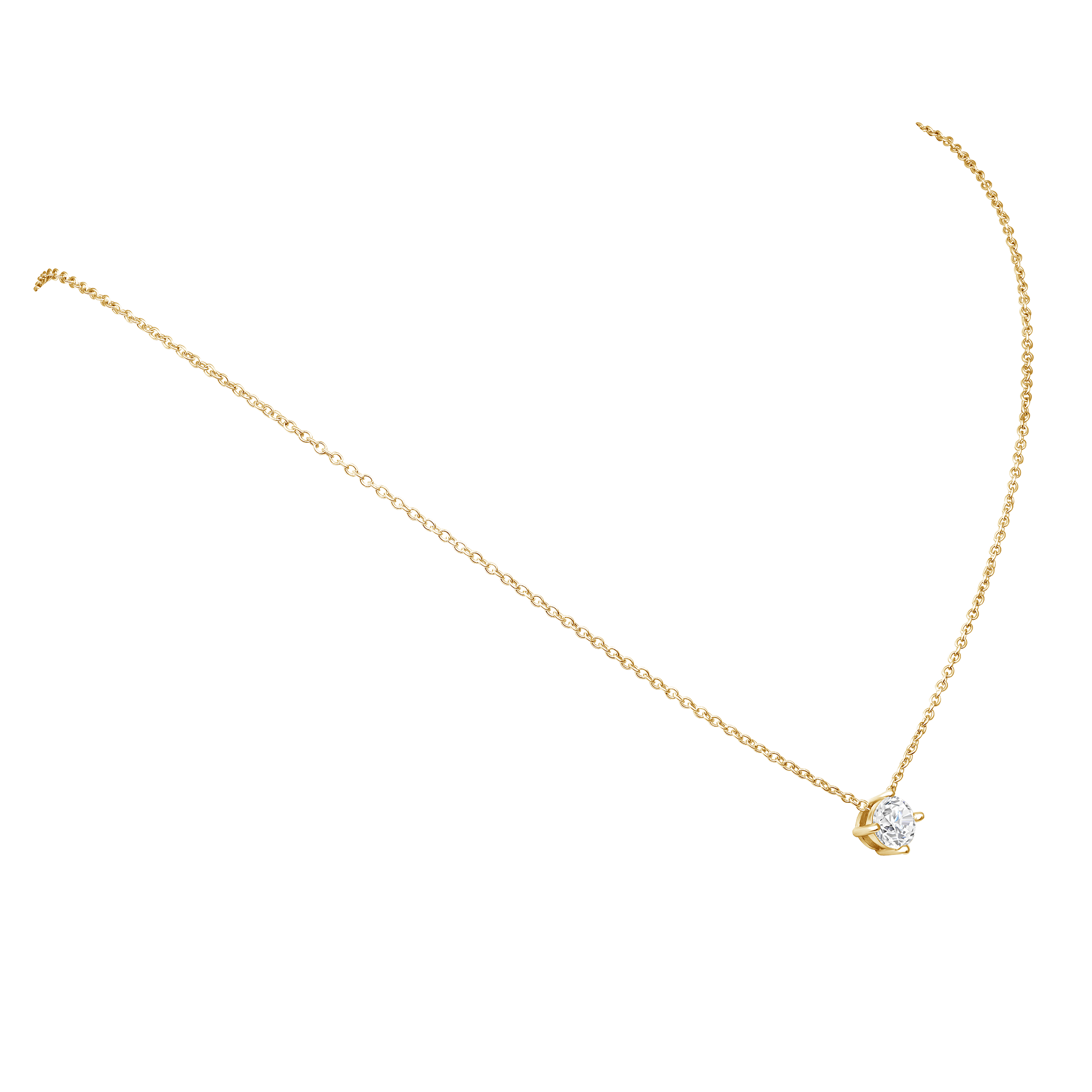 Round Solitaire Pendant Necklace (0.75CT)