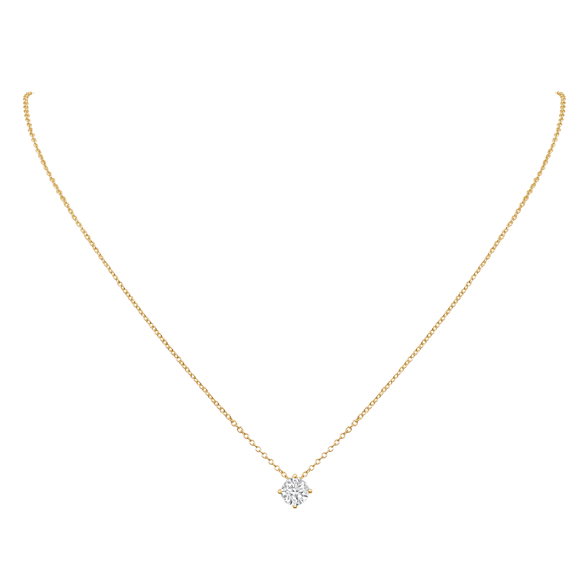 Round Solitaire Pendant Necklace (1CT)