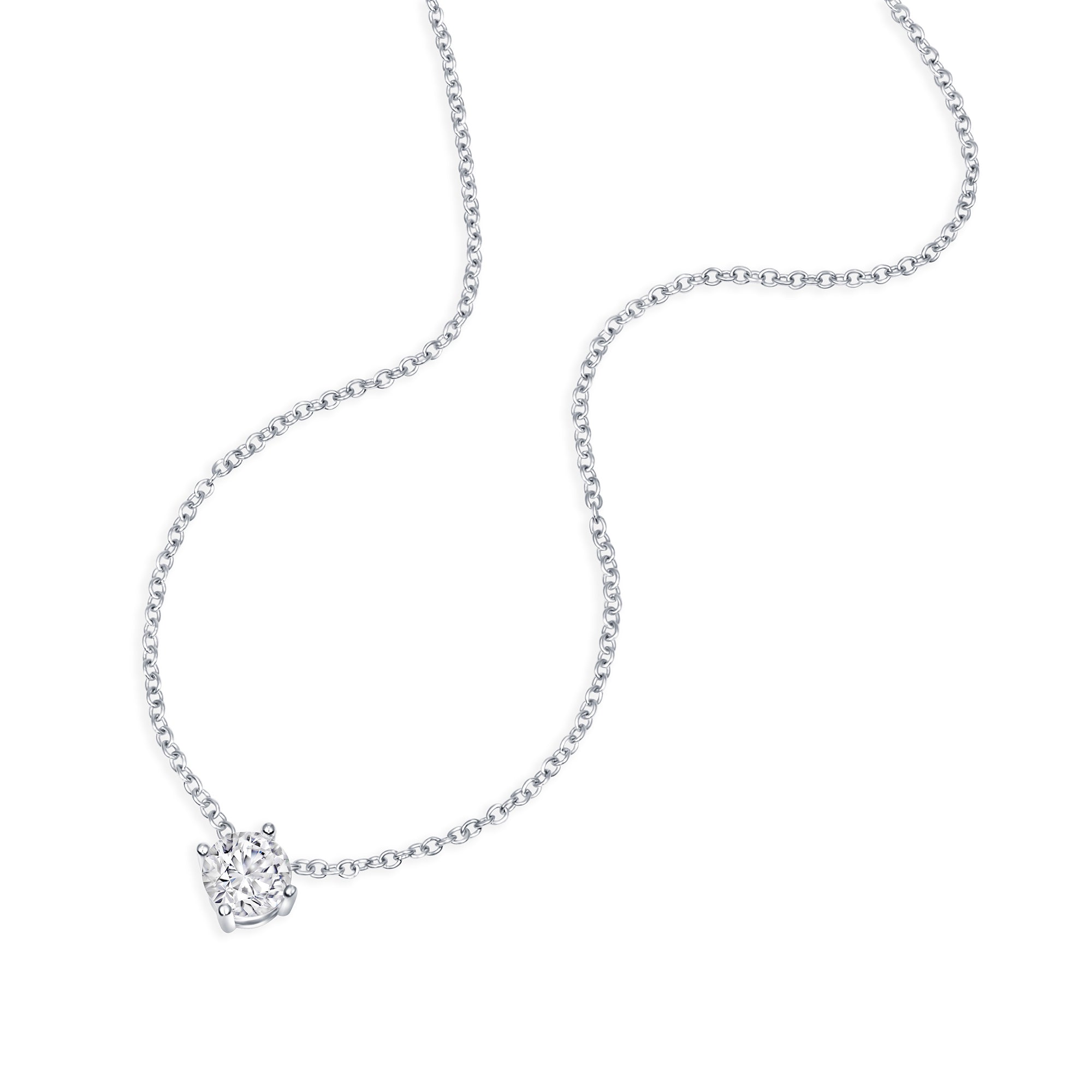 Round Solitaire Pendant Necklace (1CT)