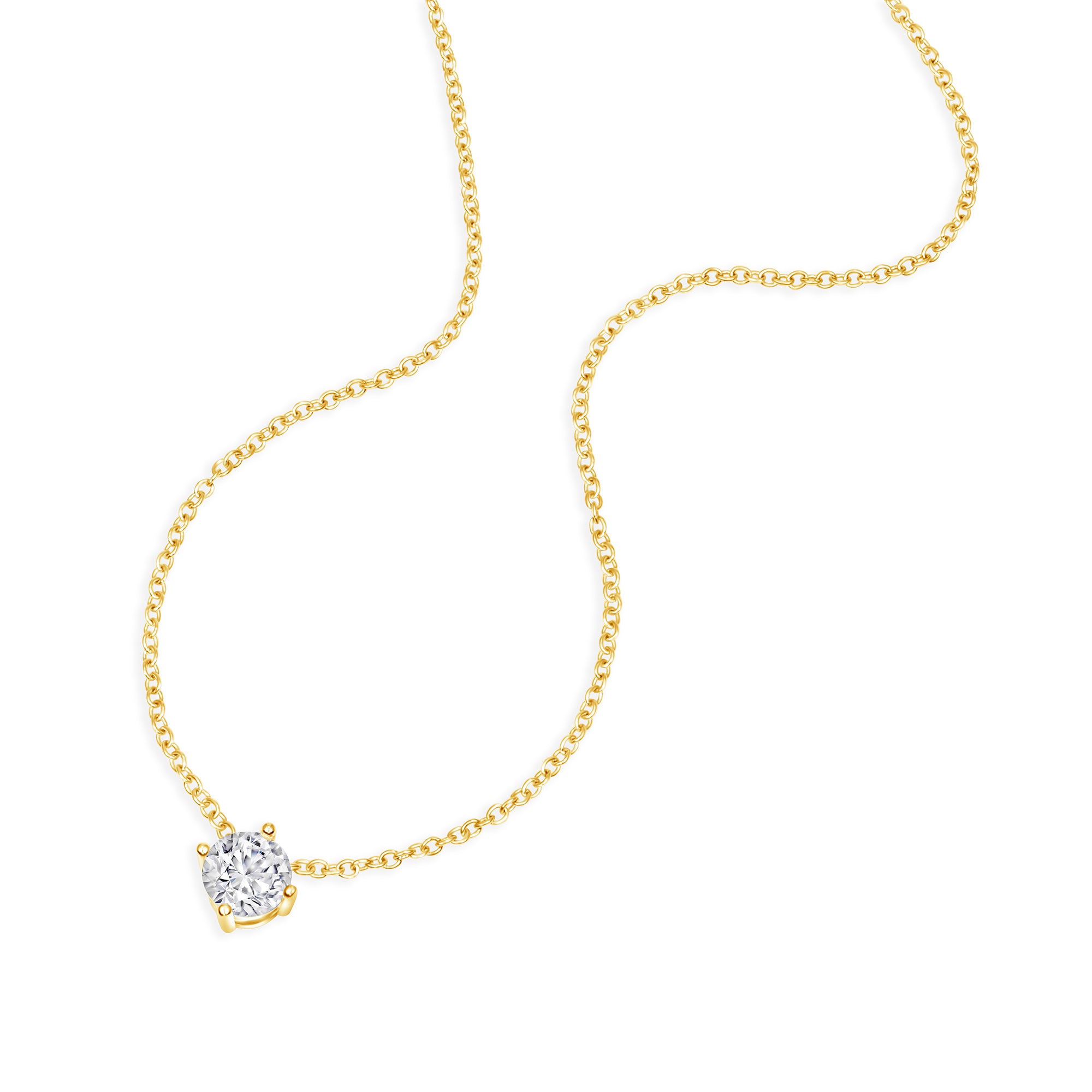 Round Solitaire Pendant Necklace (1CT)