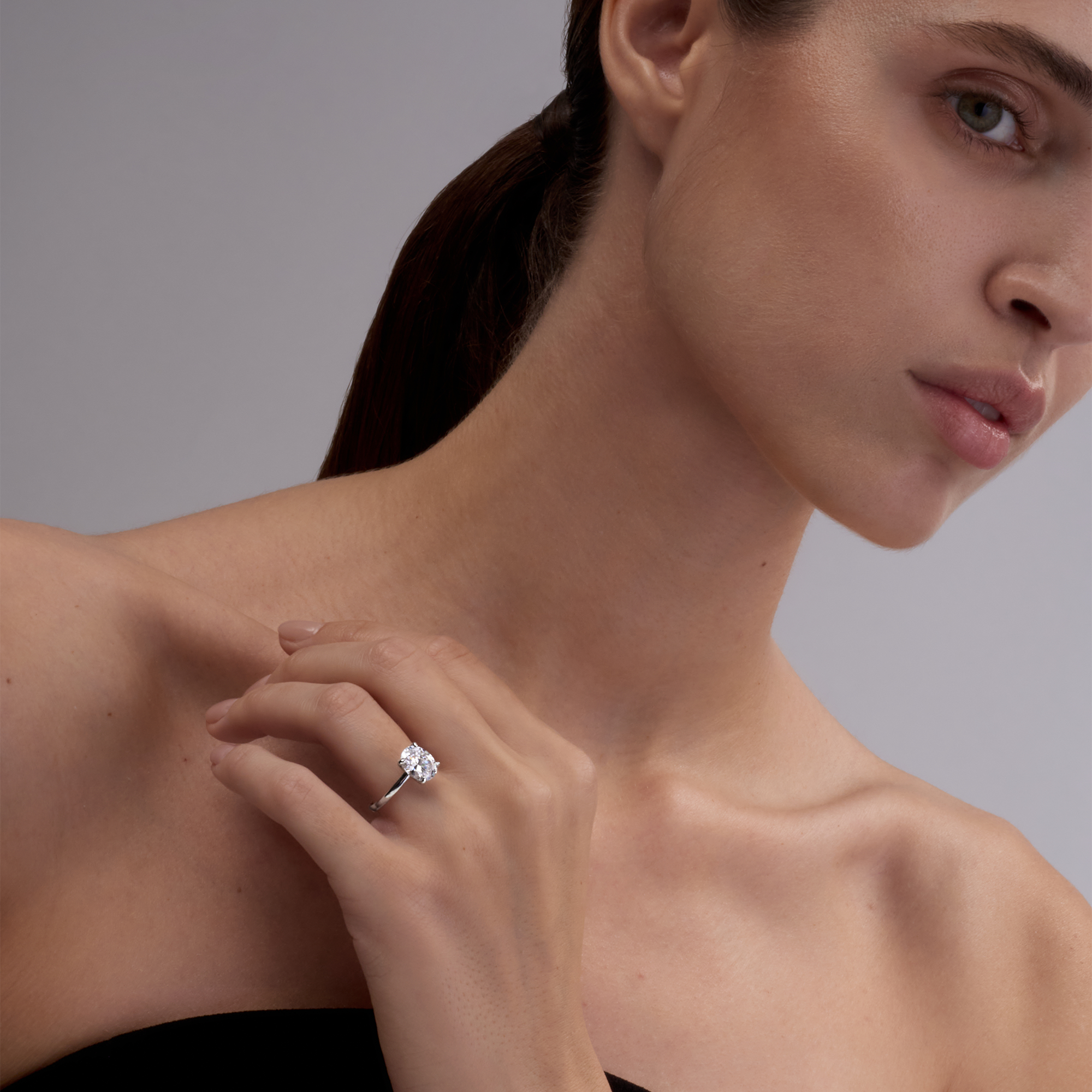Oval Solitaire Ring (3CT)