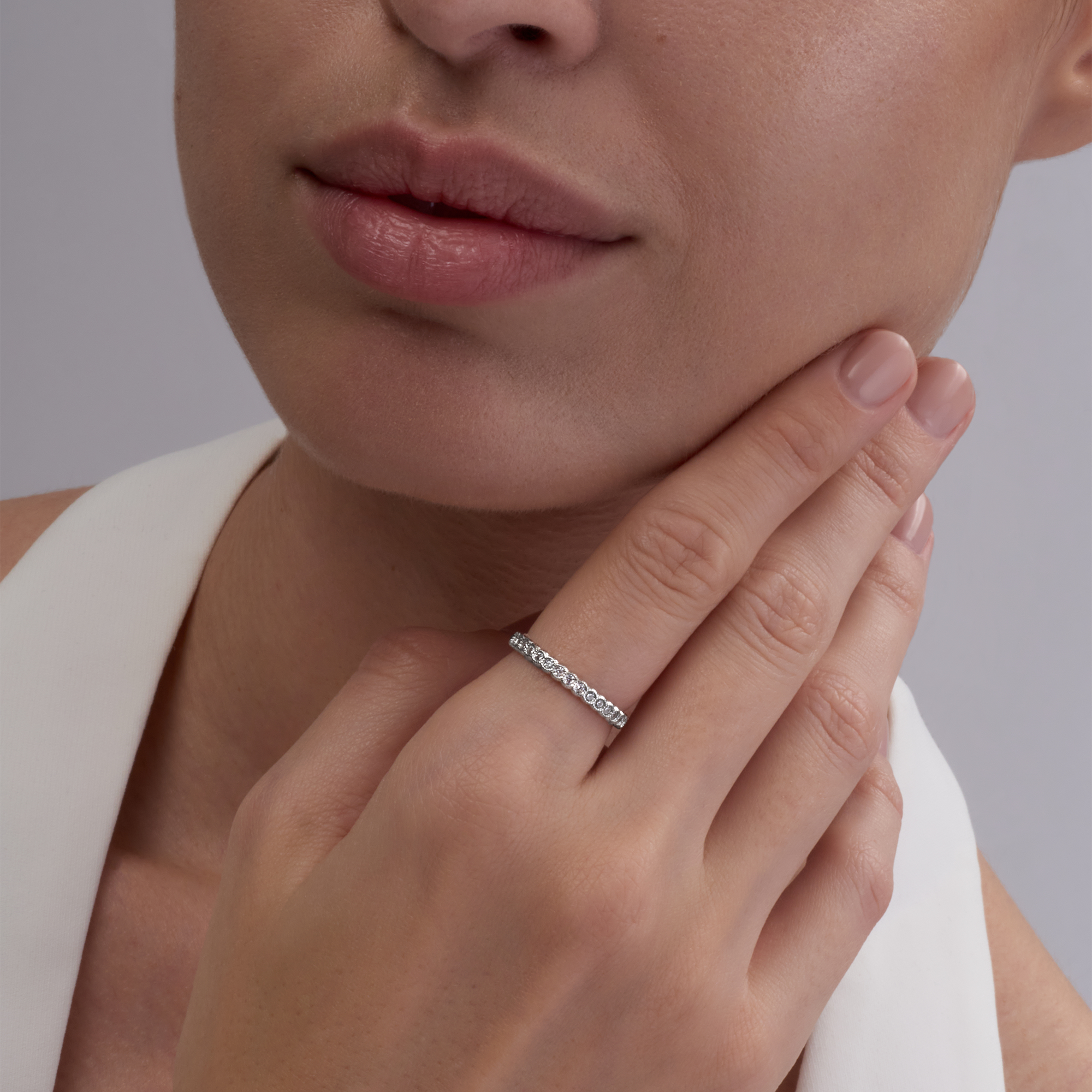 Round Milgrain Stacking Ring