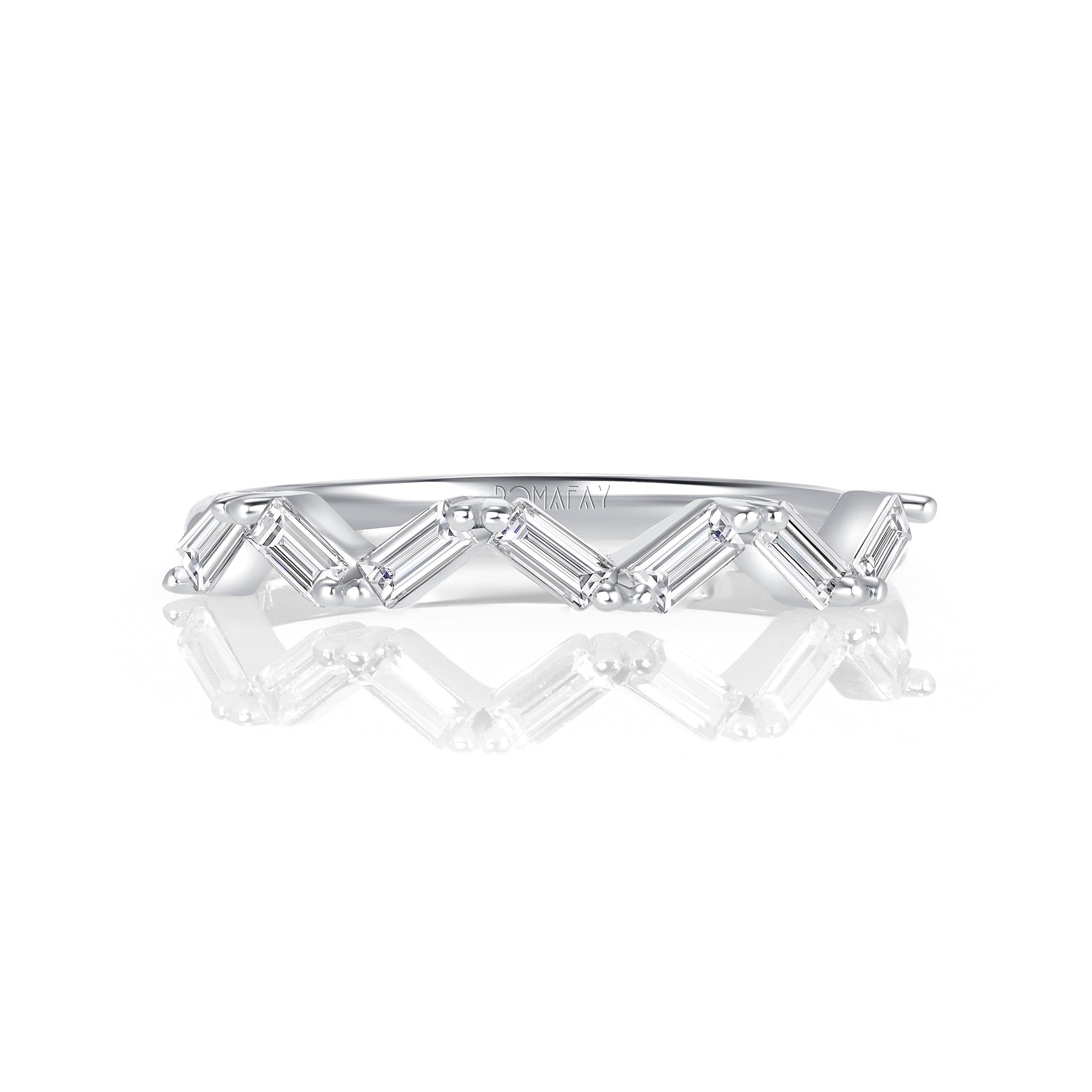 Zigzag Baguette Stacking Ring