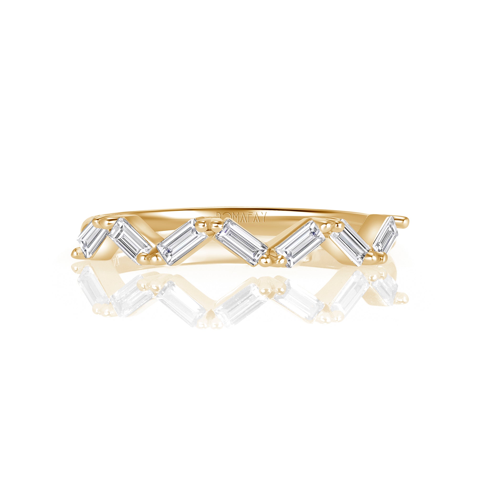 Zigzag Baguette Stacking Ring
