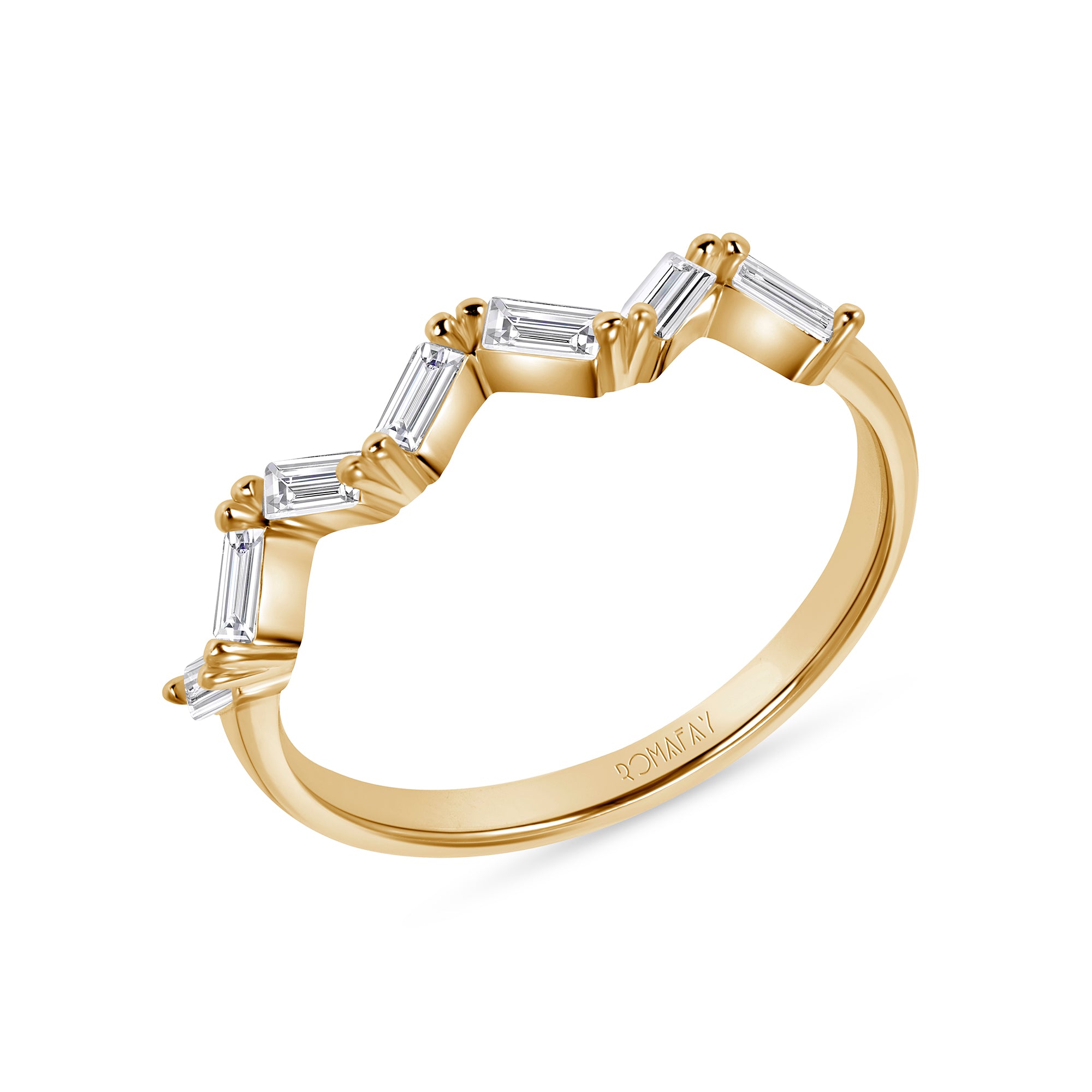 Zigzag Baguette Stacking Ring