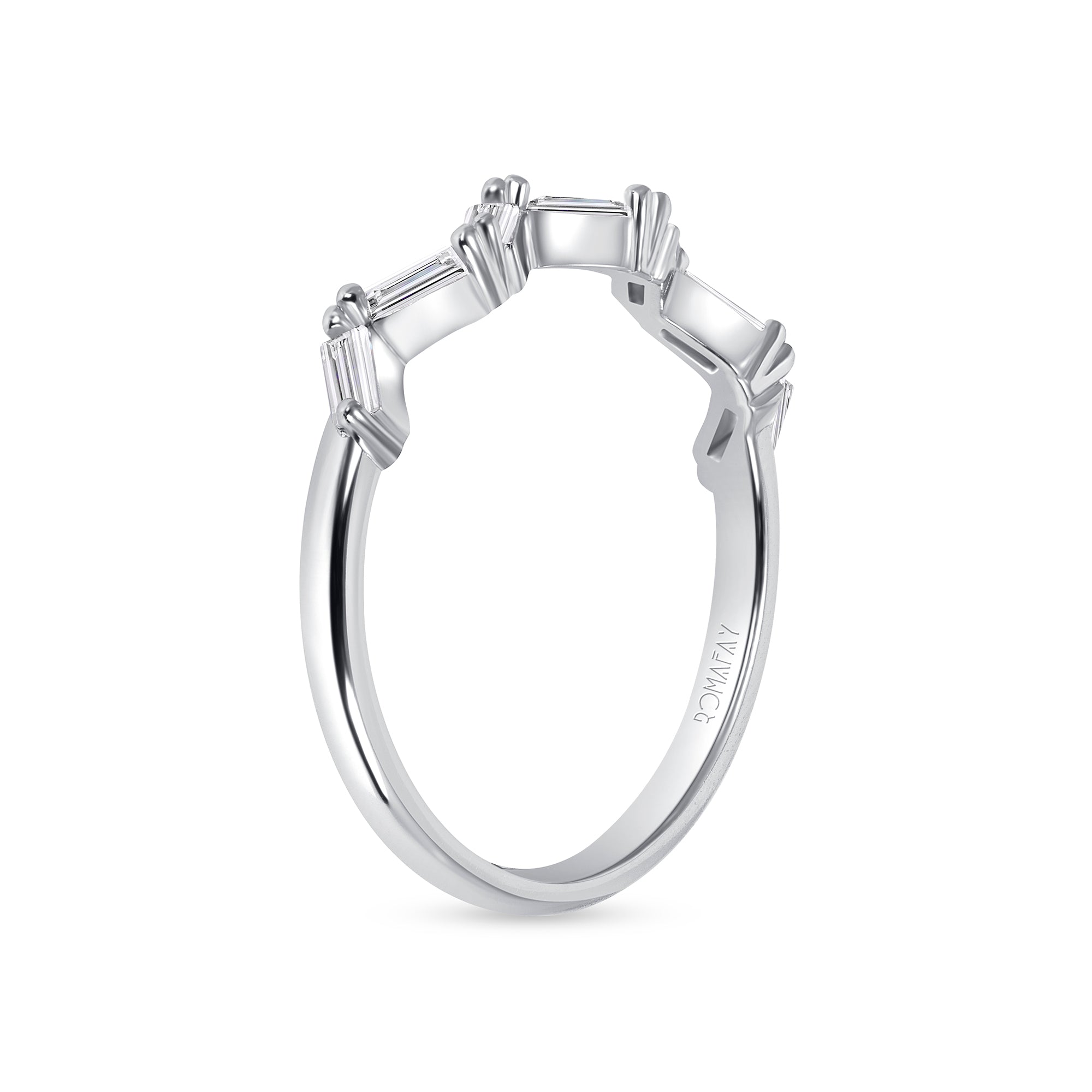 Zigzag Baguette Stacking Ring
