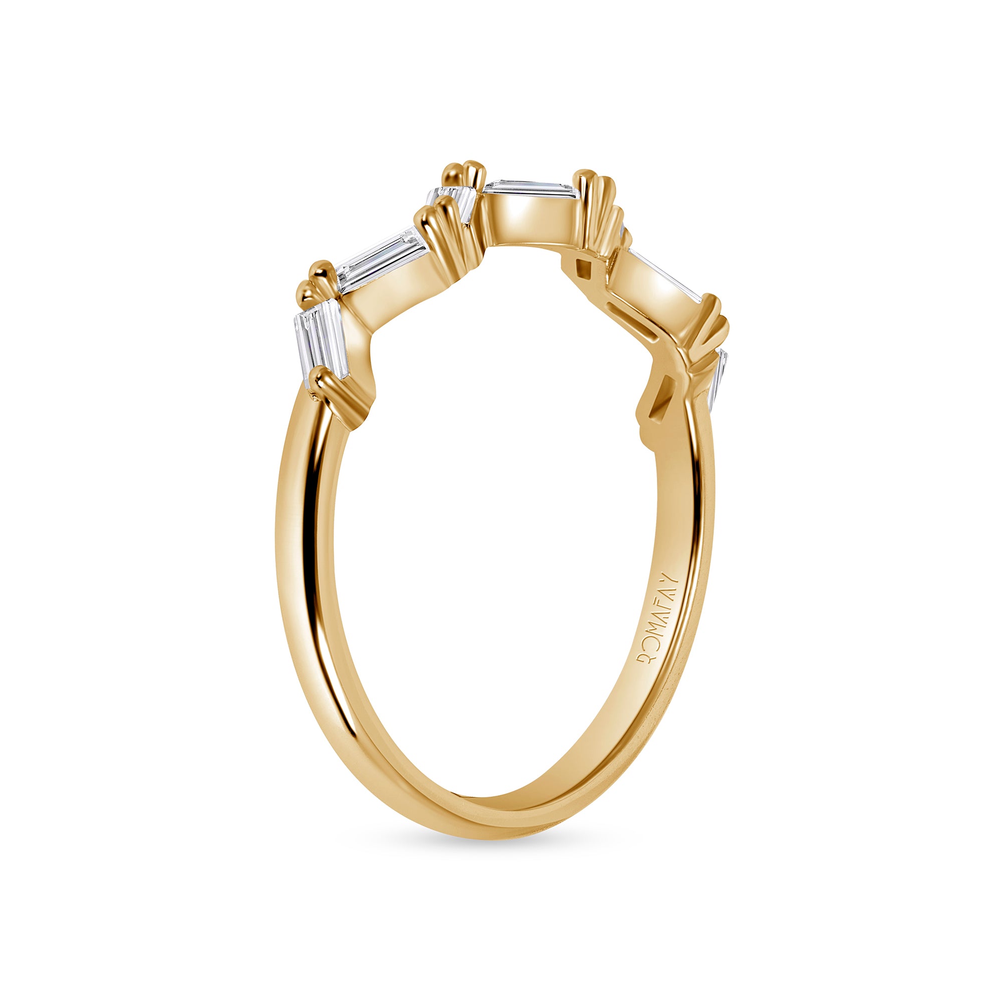 Zigzag Baguette Stacking Ring