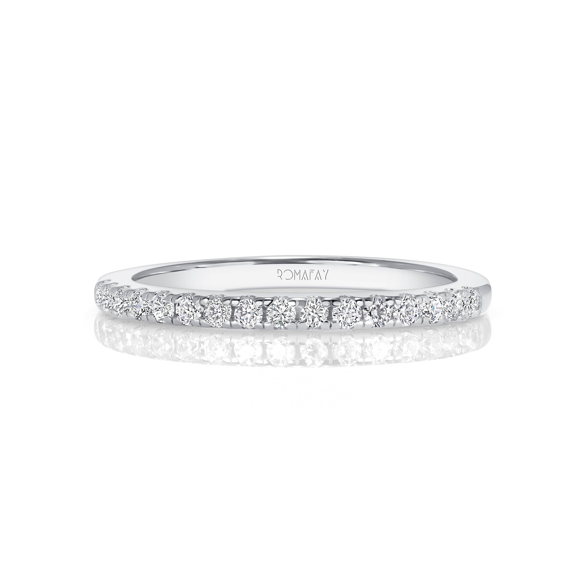 Round Pavé Stacking Ring