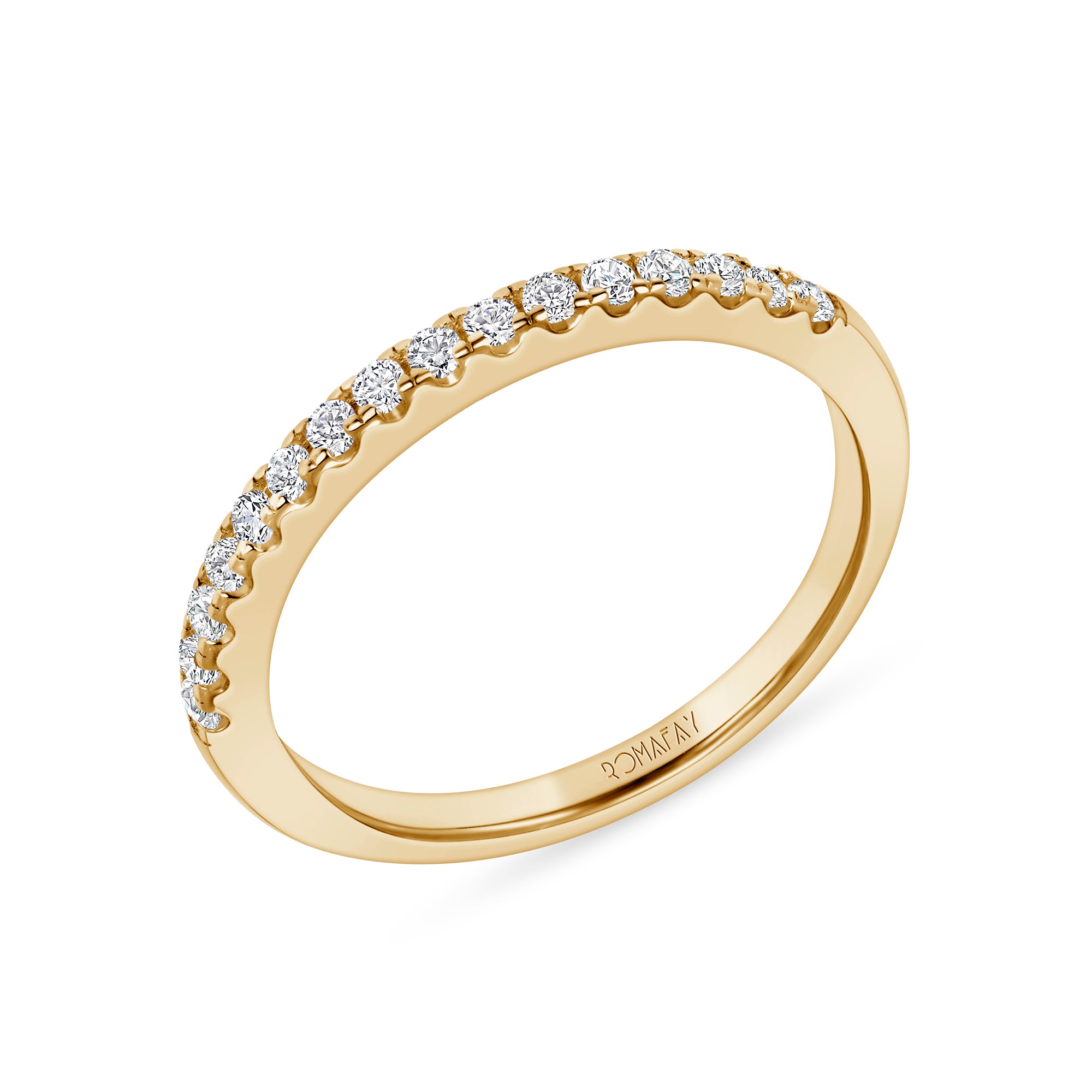 Round Pavé Stacking Ring
