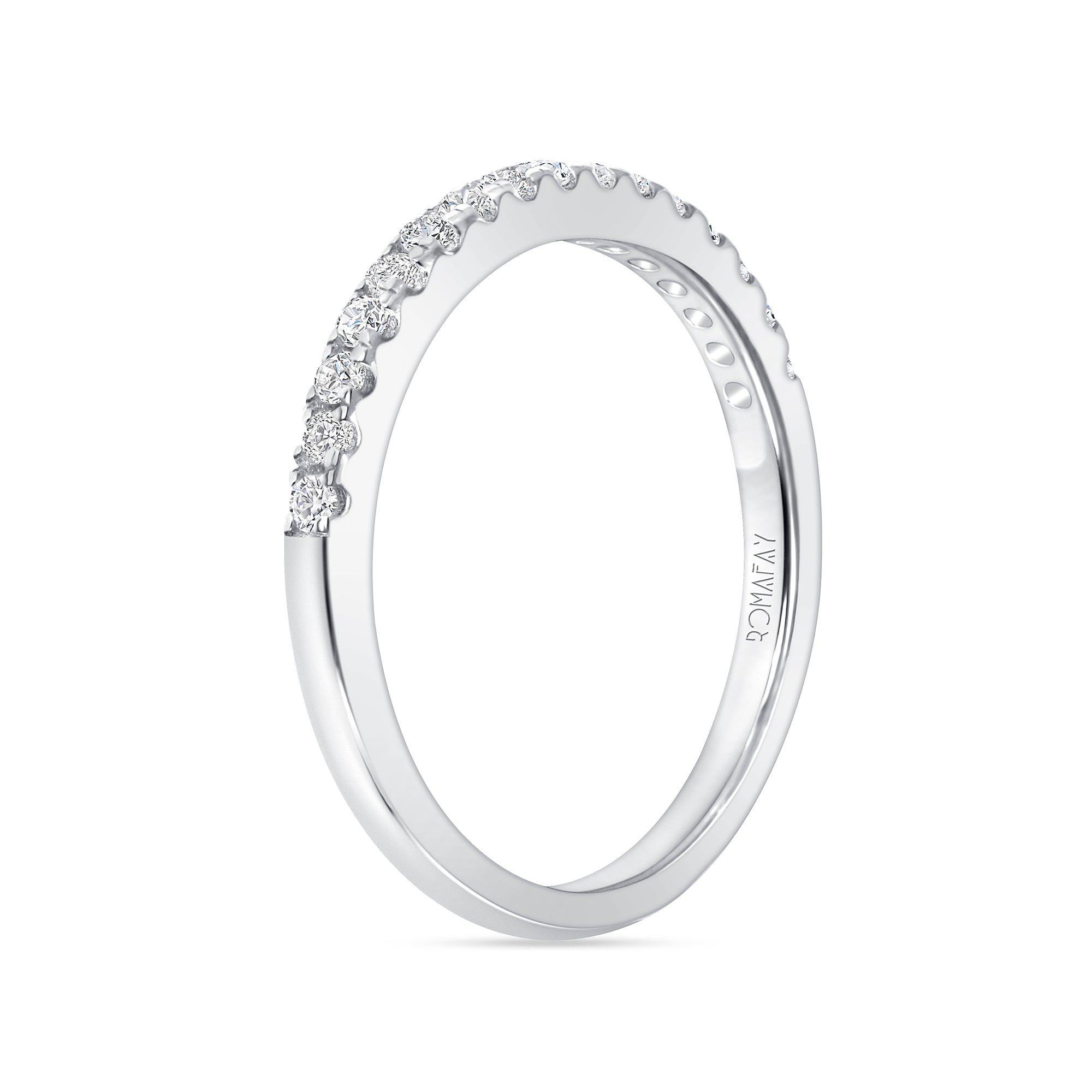 Round Pavé Stacking Ring