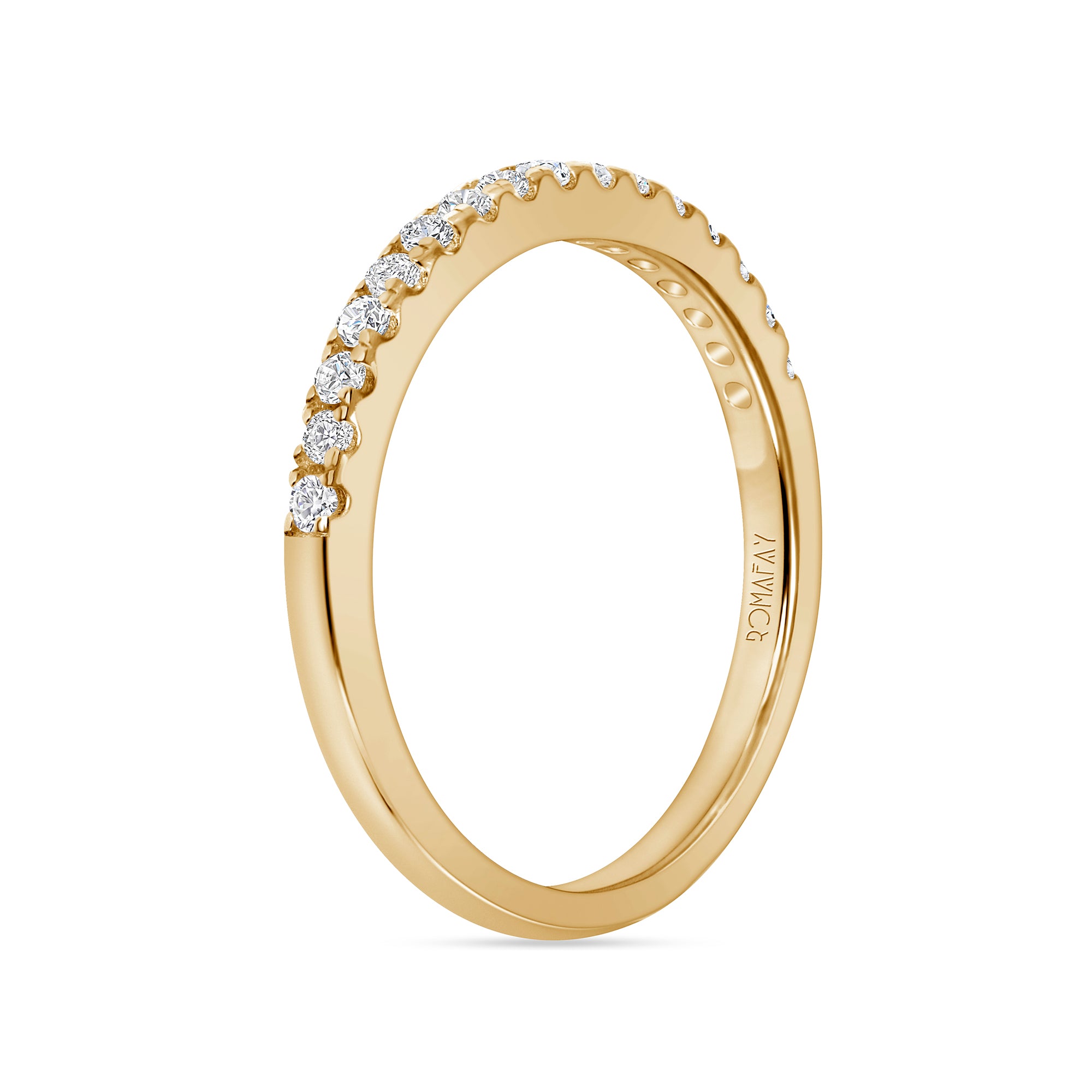 Round Pavé Stacking Ring