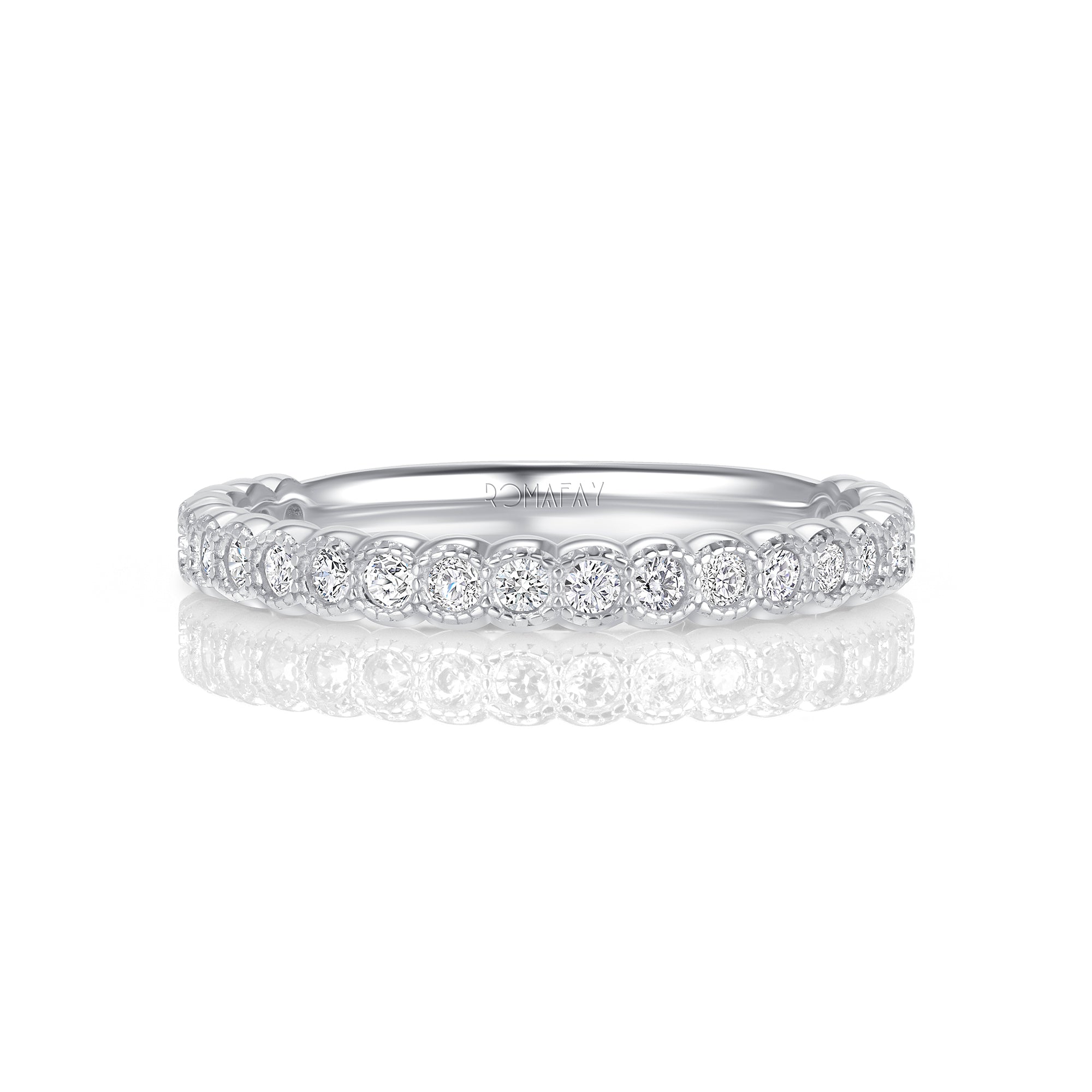 Round Milgrain Stacking Ring