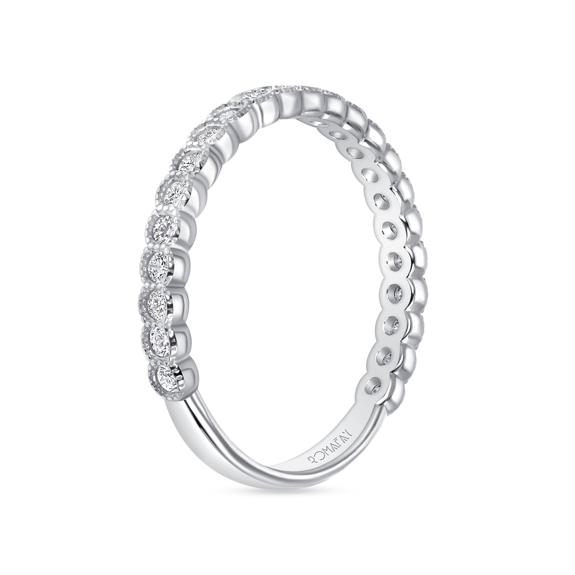 Round Milgrain Stacking Ring