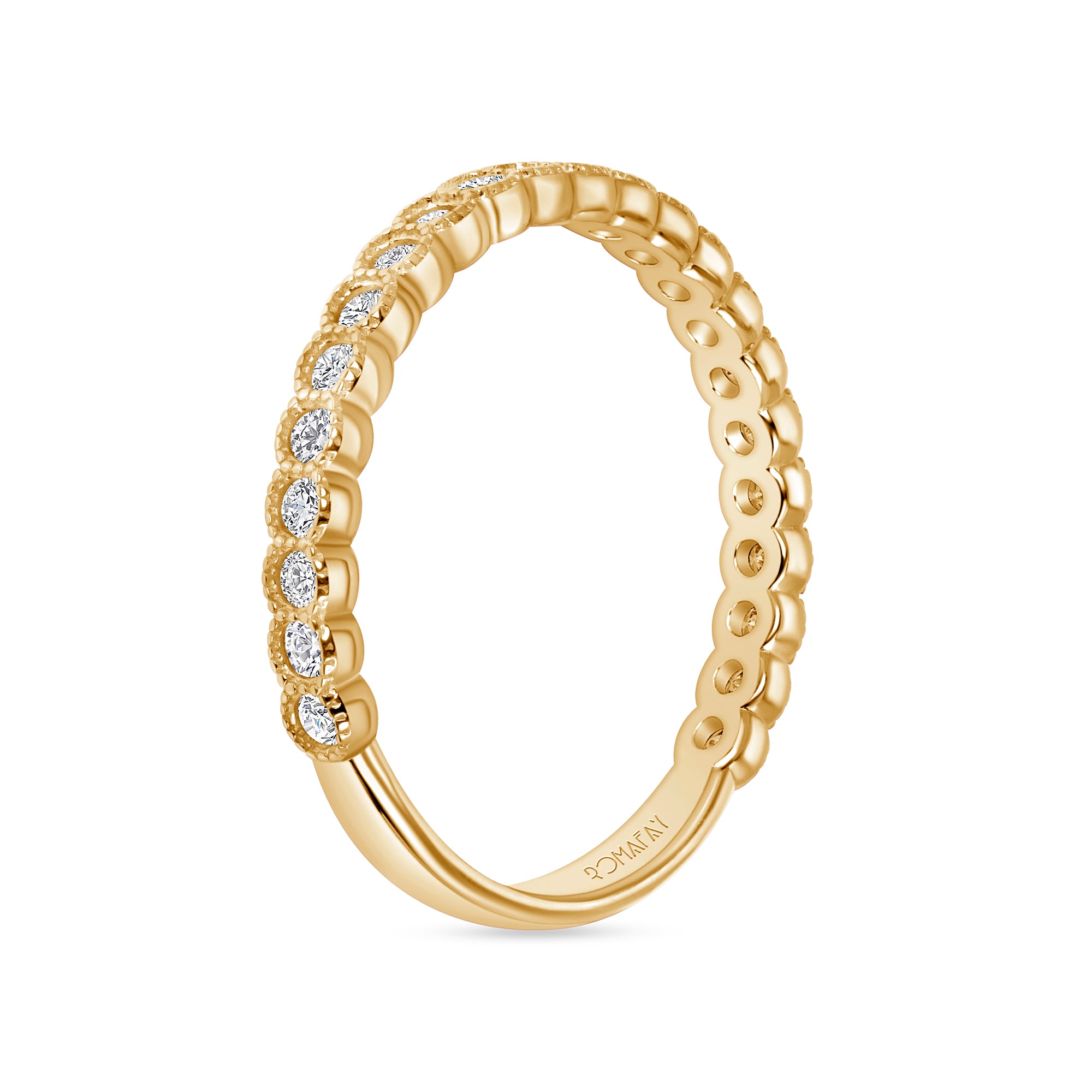 Round Milgrain Stacking Ring