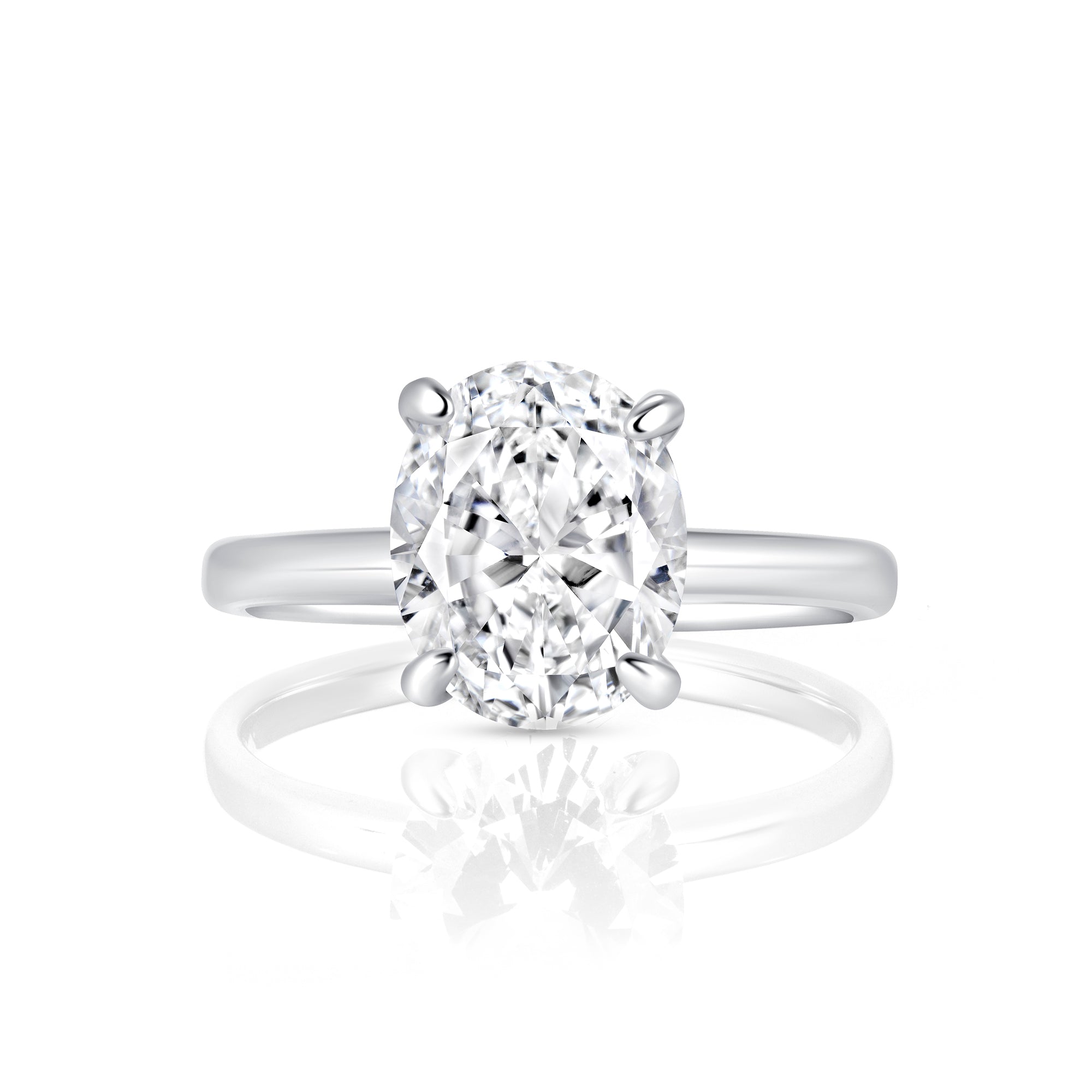 Oval Solitaire Ring (3CT)