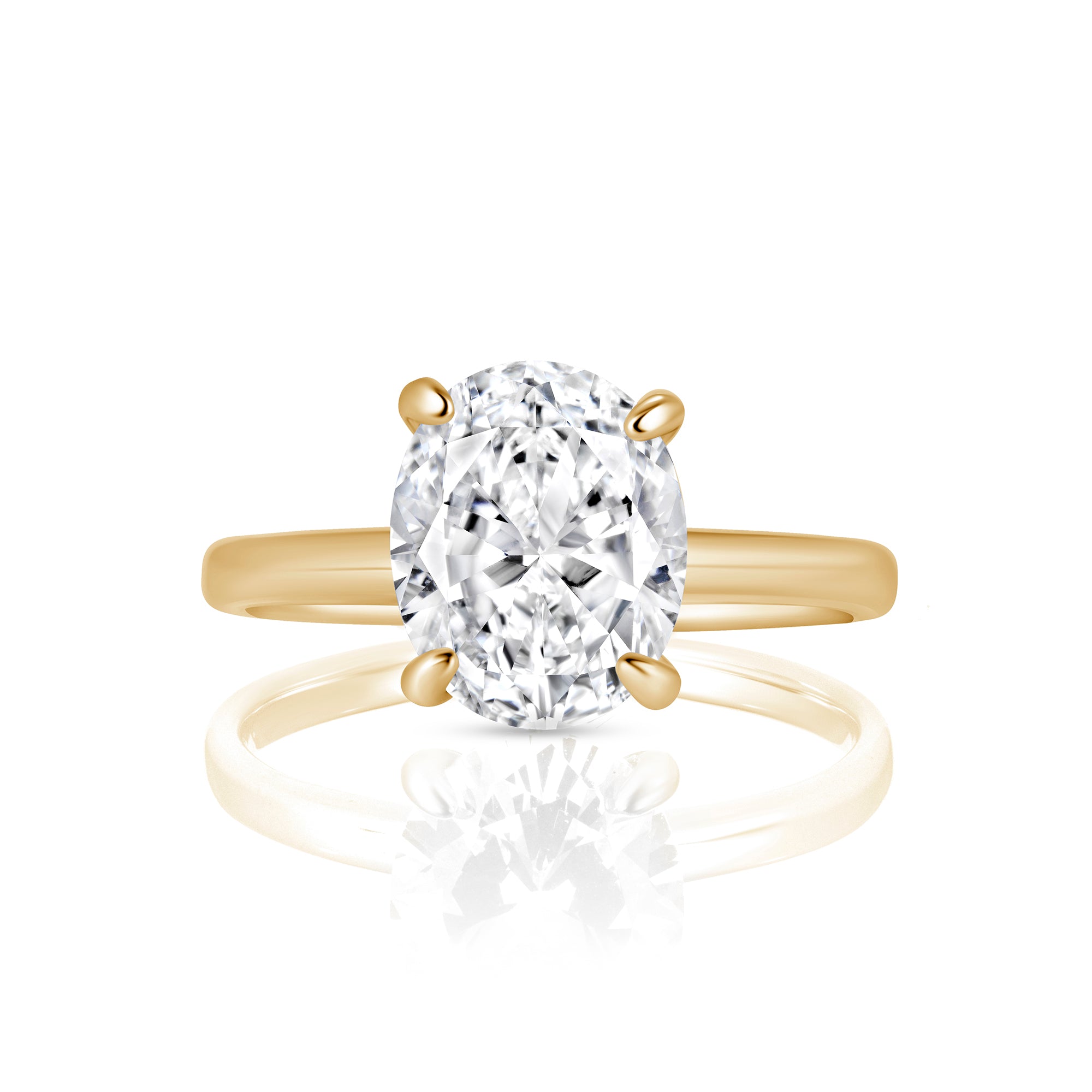 Oval Solitaire Ring (3CT)